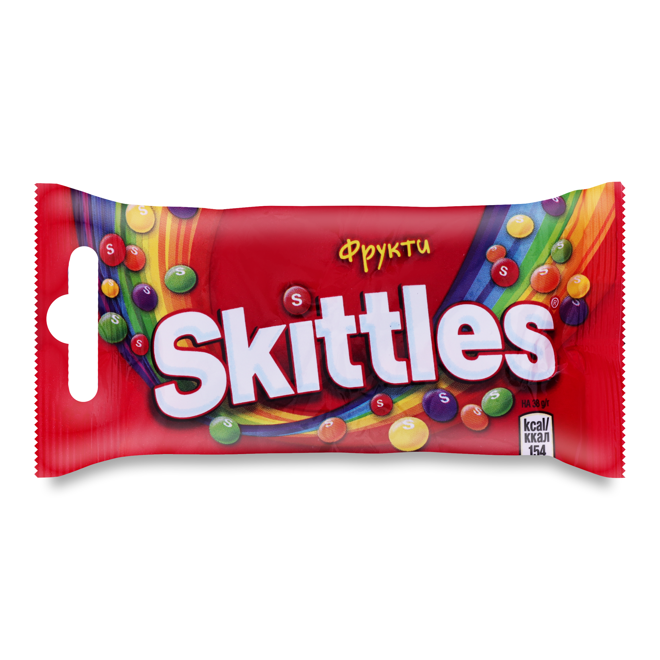 Цукерки Skittles Fruits жувальні з фруктовим соком 38г