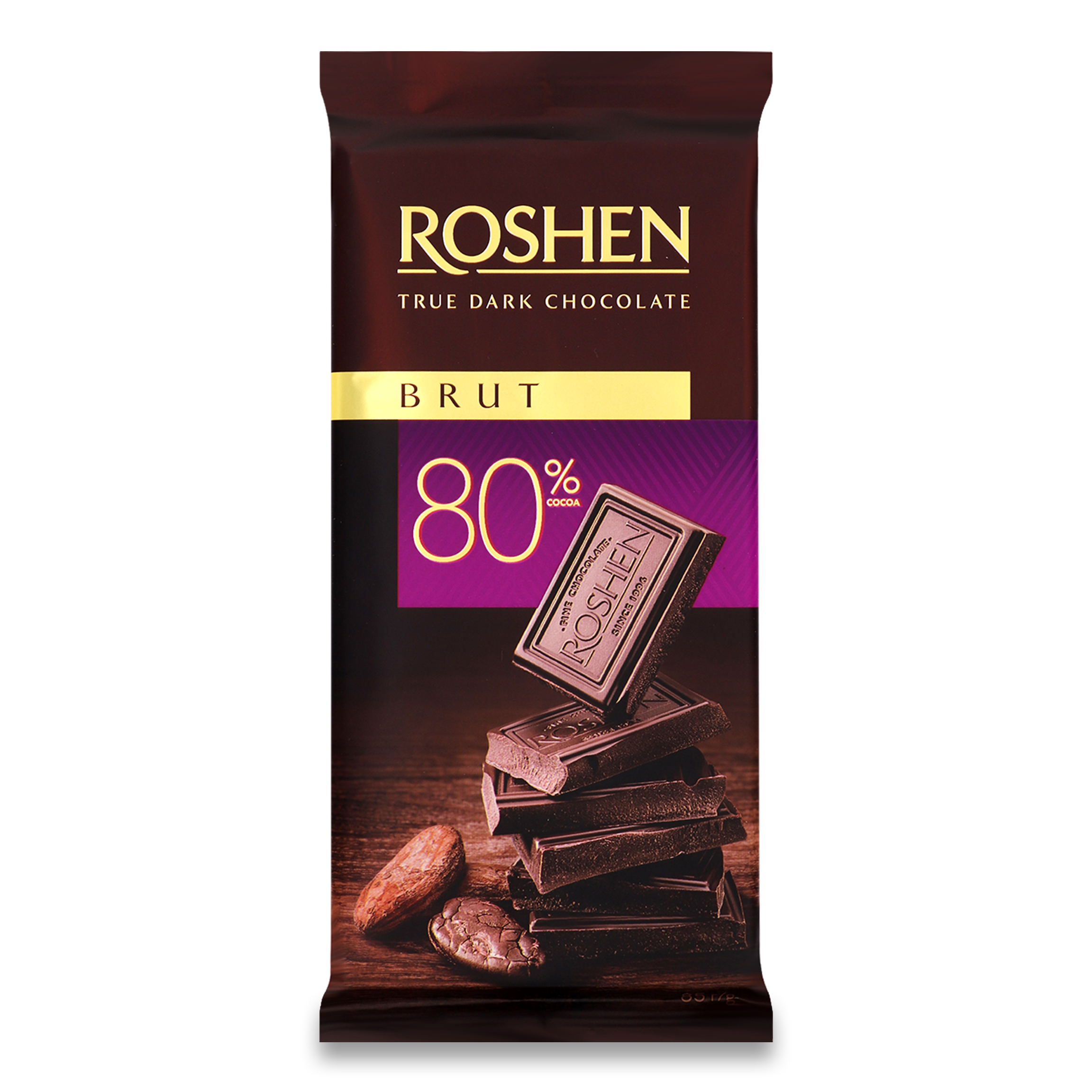 Шоколад чорний Roshen Брют 80% 85г