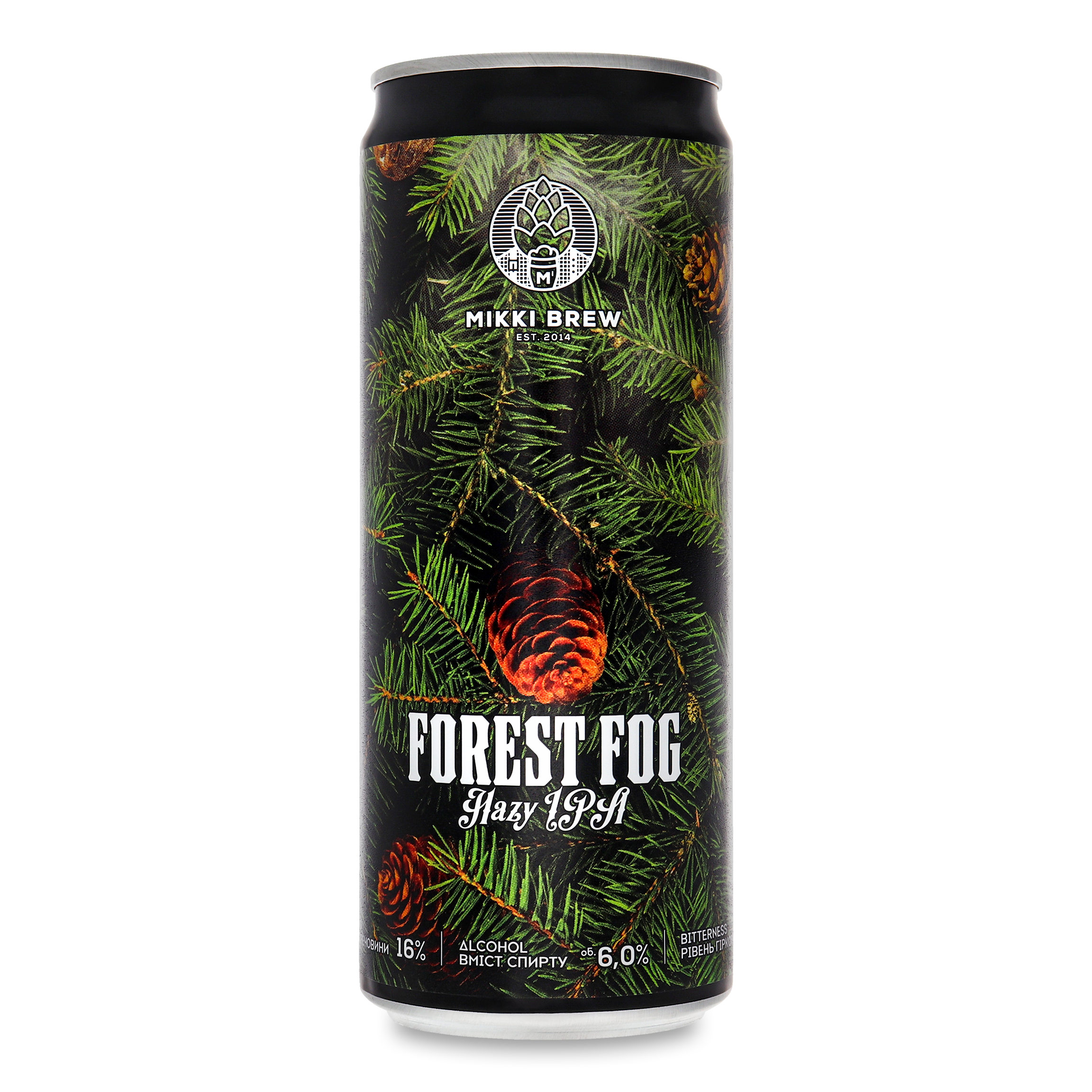 Mikki Brew Forest Fog Hazy IPA Light Unfiltered Beer 6% 0,33l