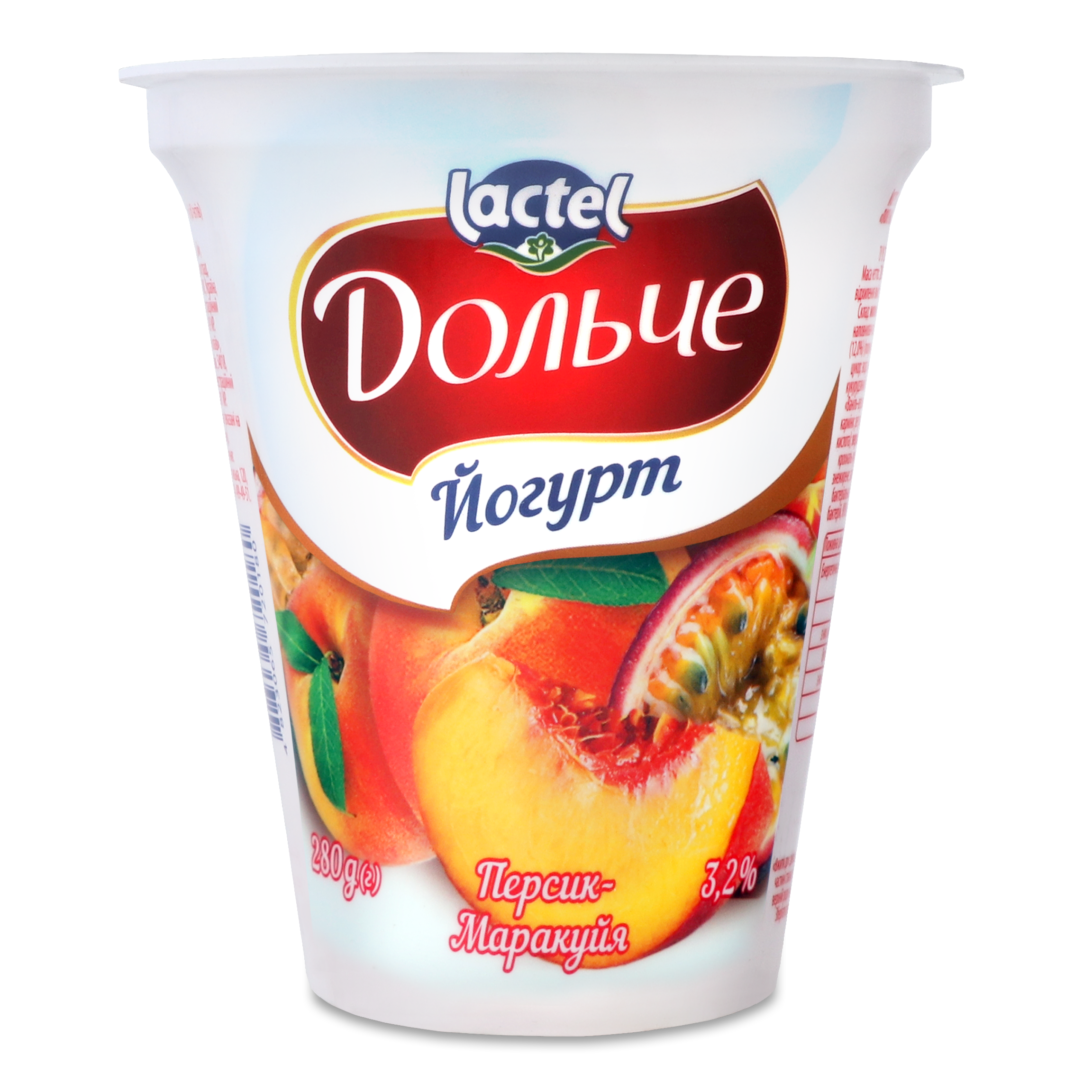 Lactel Dolce Peach Passion Fruit Flavored Yogurt 0,032 280g