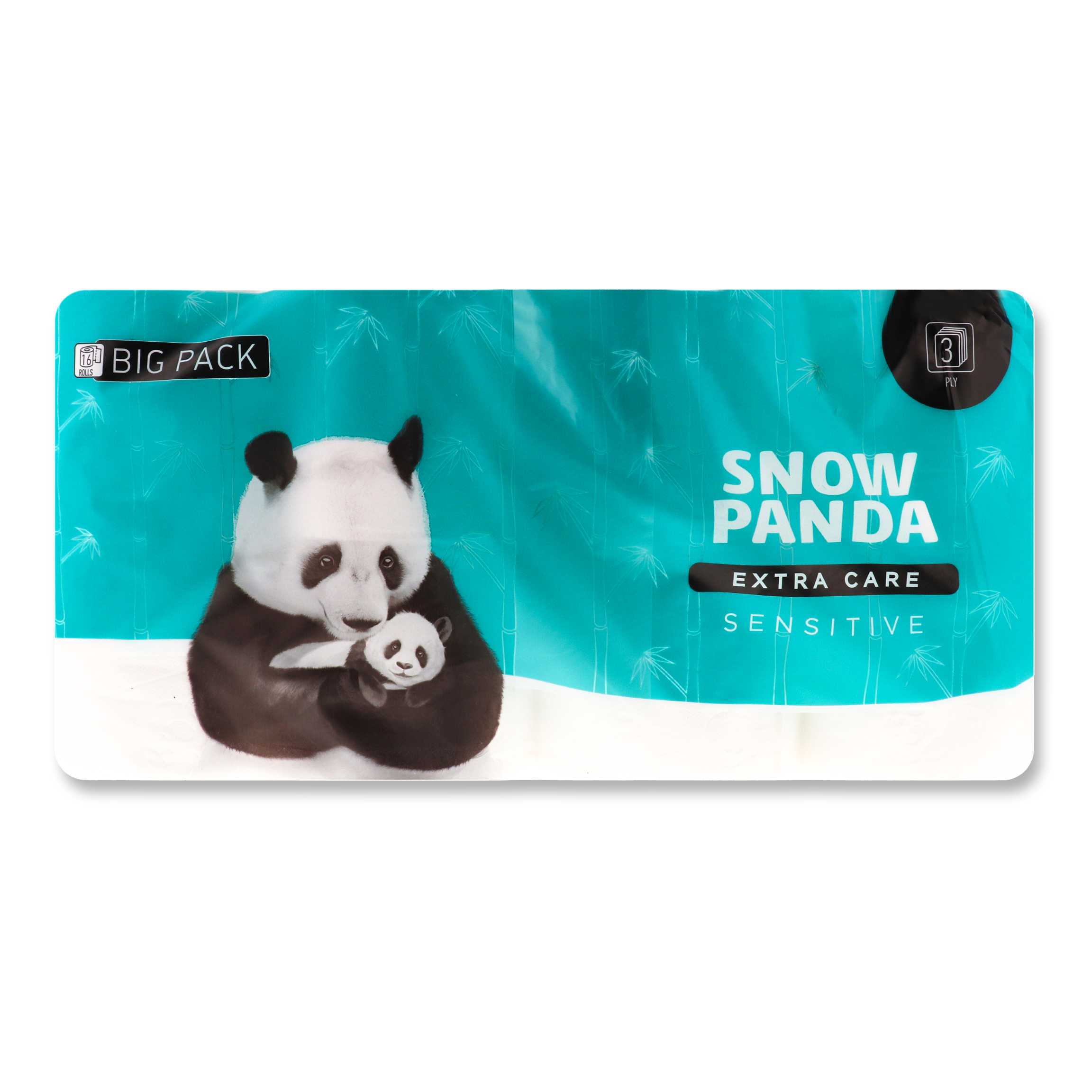 Туалетний папір Сніжна панда Extra Care Sensitive 16 шт