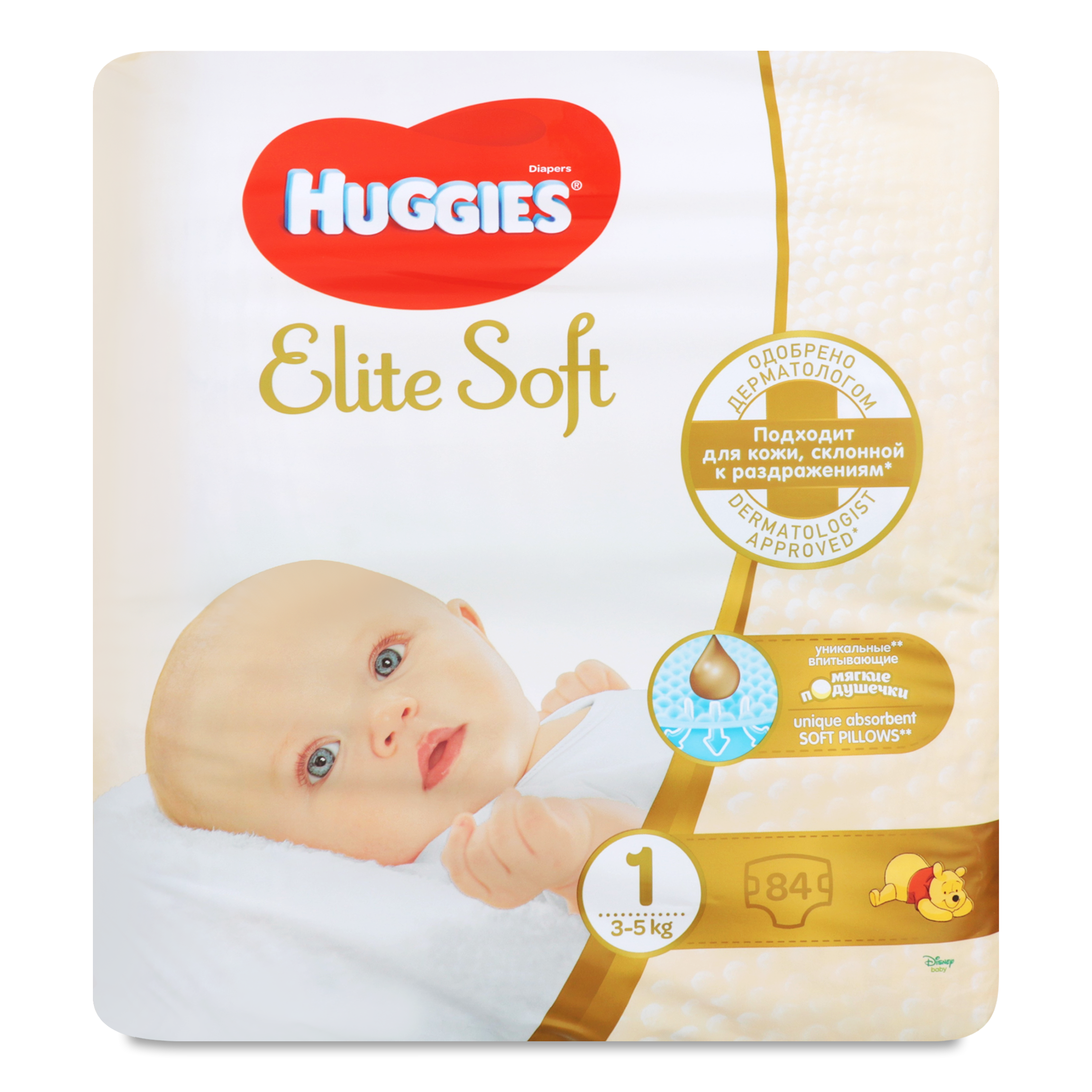 Подгузники Huggies Elite Soft Mega 1 2-5кг 84шт