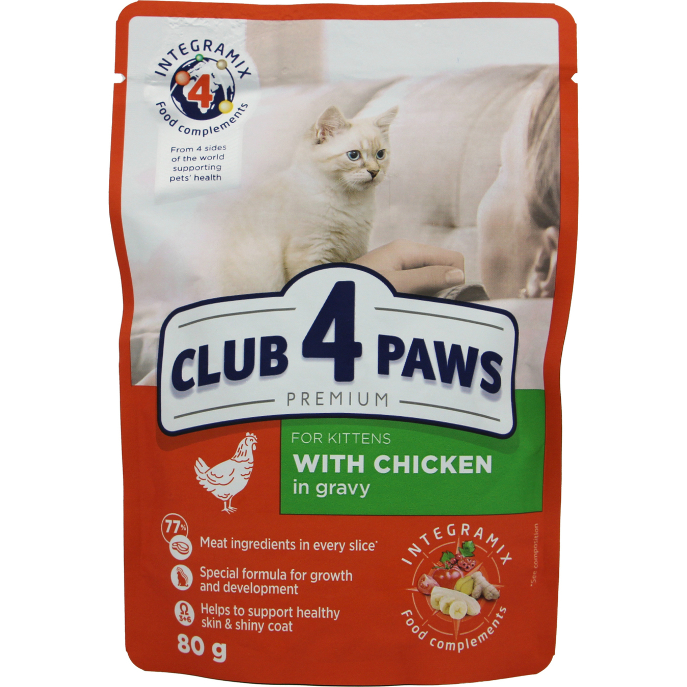 Feed Club 4 Paws Premium for kittens 80g