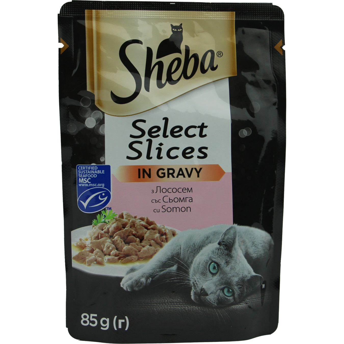 Корм Sheba Selection лосось в соусі для котів 85г