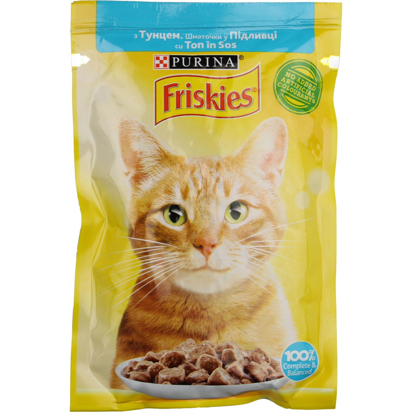 Корм Purina Friskies з тунцем шматочками у соусі для котів 85г