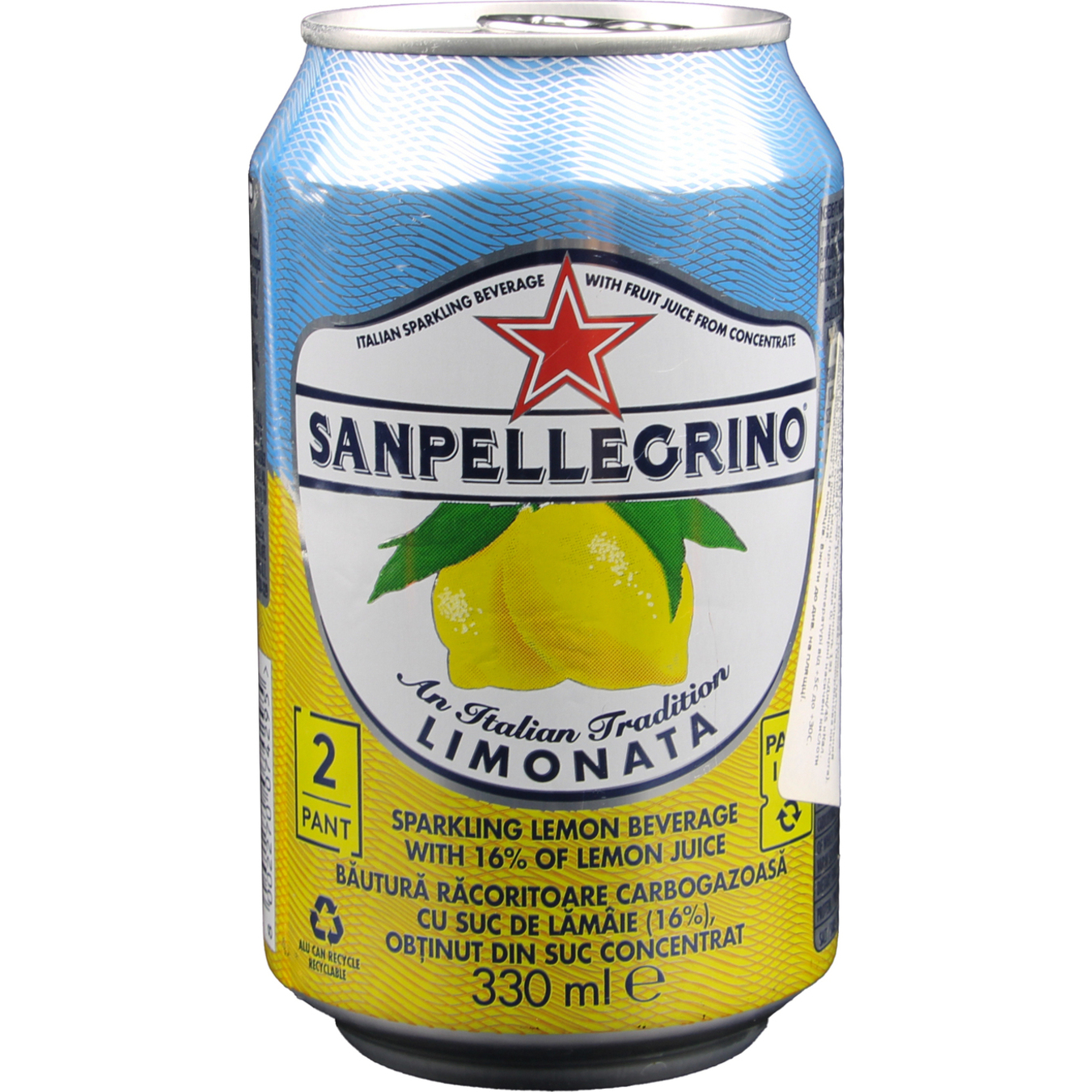 Напій безалкогольний Sanpellegrino Limonata з лимонним соком газований 330мл 2
