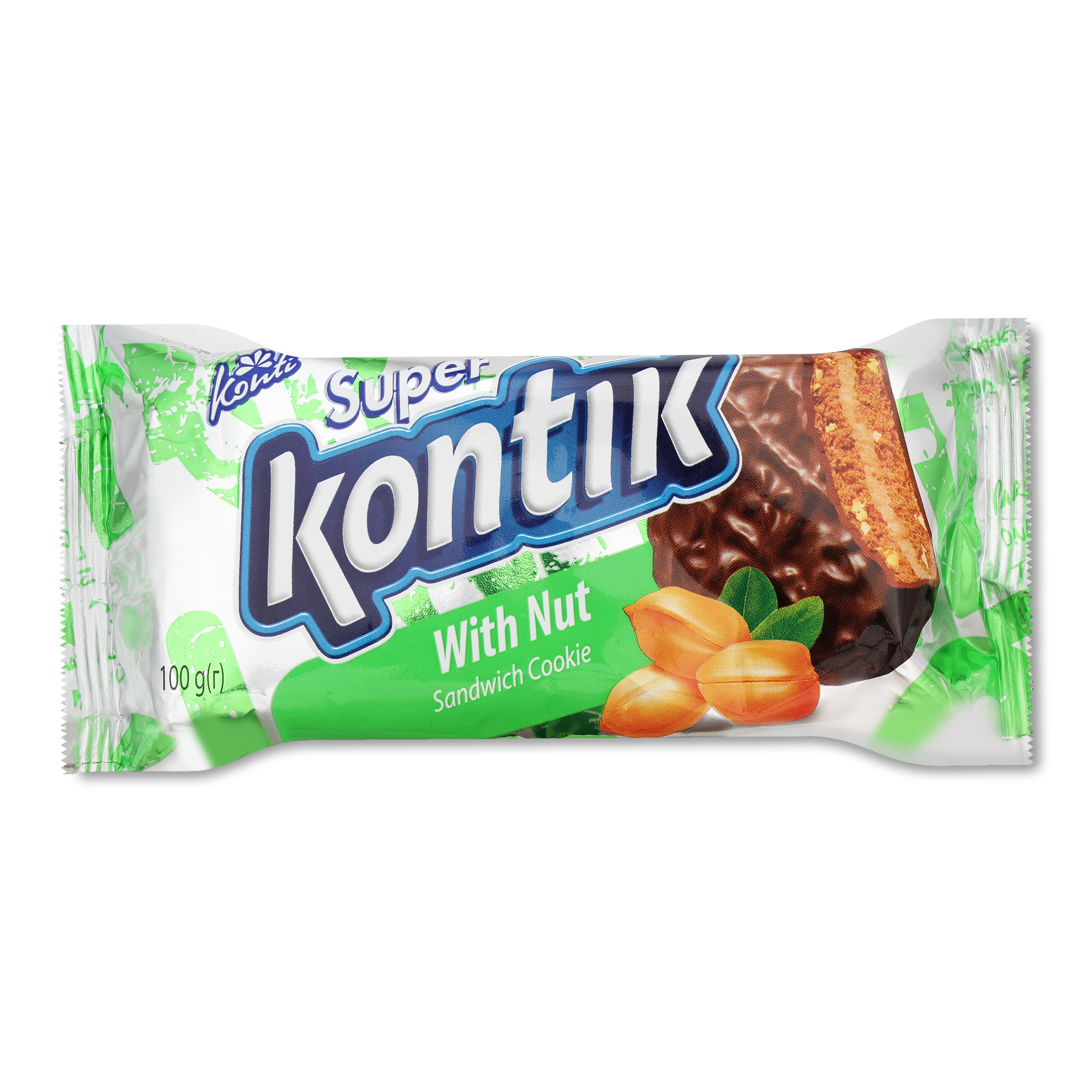 Печенье-сэндвич Konti Super Kontik с орехом 100г 2