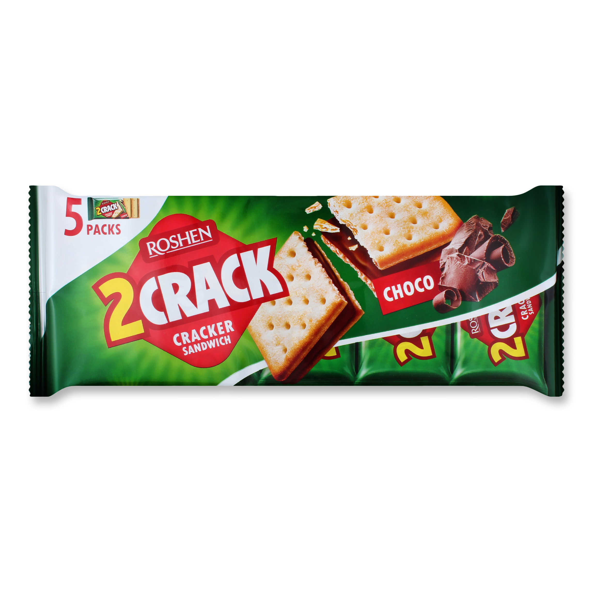 Roshen 2 CRACK cracker with chocolate filling 235 g 2