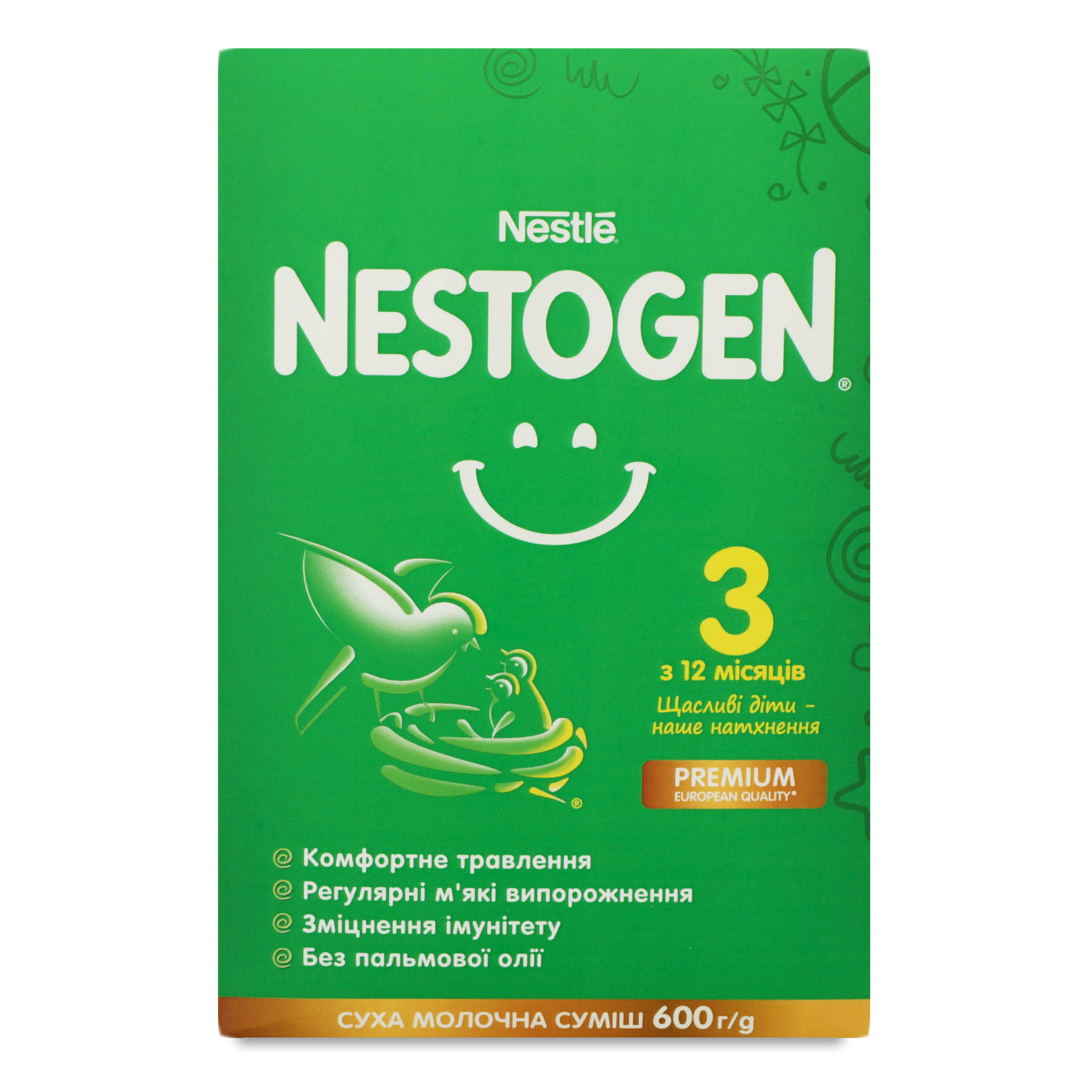 Смесь Nestogen 3 молочная сухая для детей от 12 месяцев с лактобактериями 600г 2