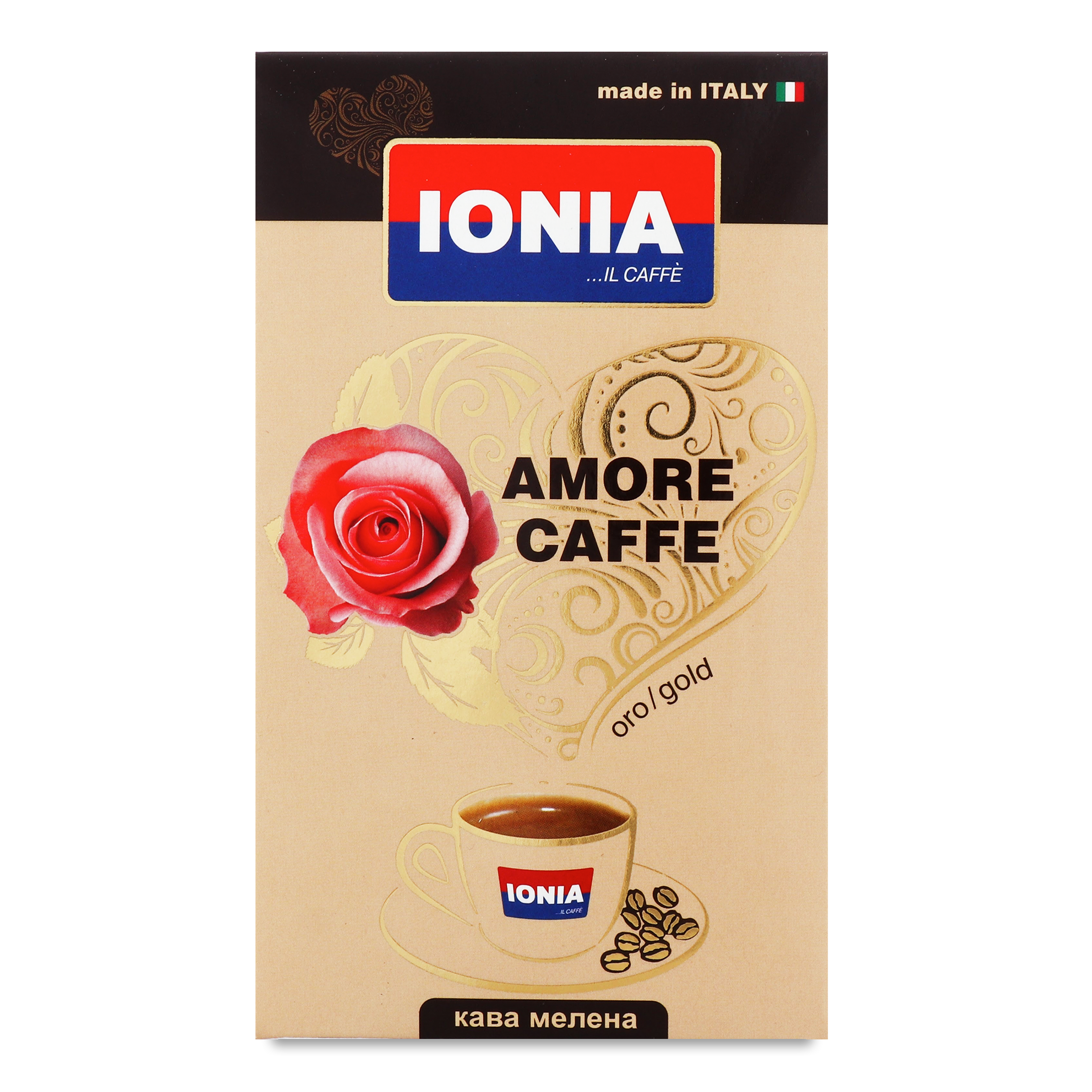 Ionia Espresso Aromatica Gold Natural Roasted Ground Coffee 250g Italy