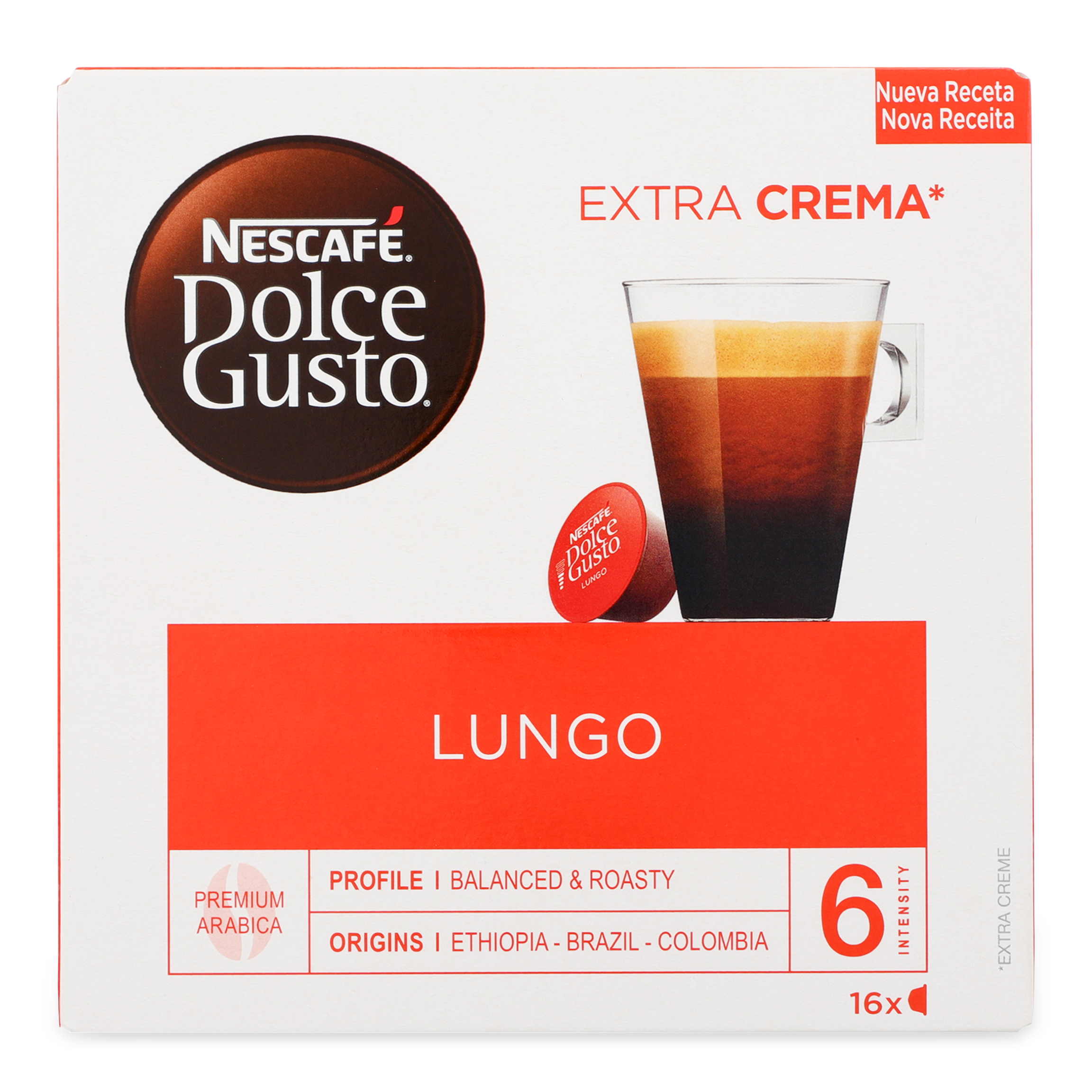 Nescafe Dolce Gusto Lungo In Capsules Grounded Coffee 16pcs 104g