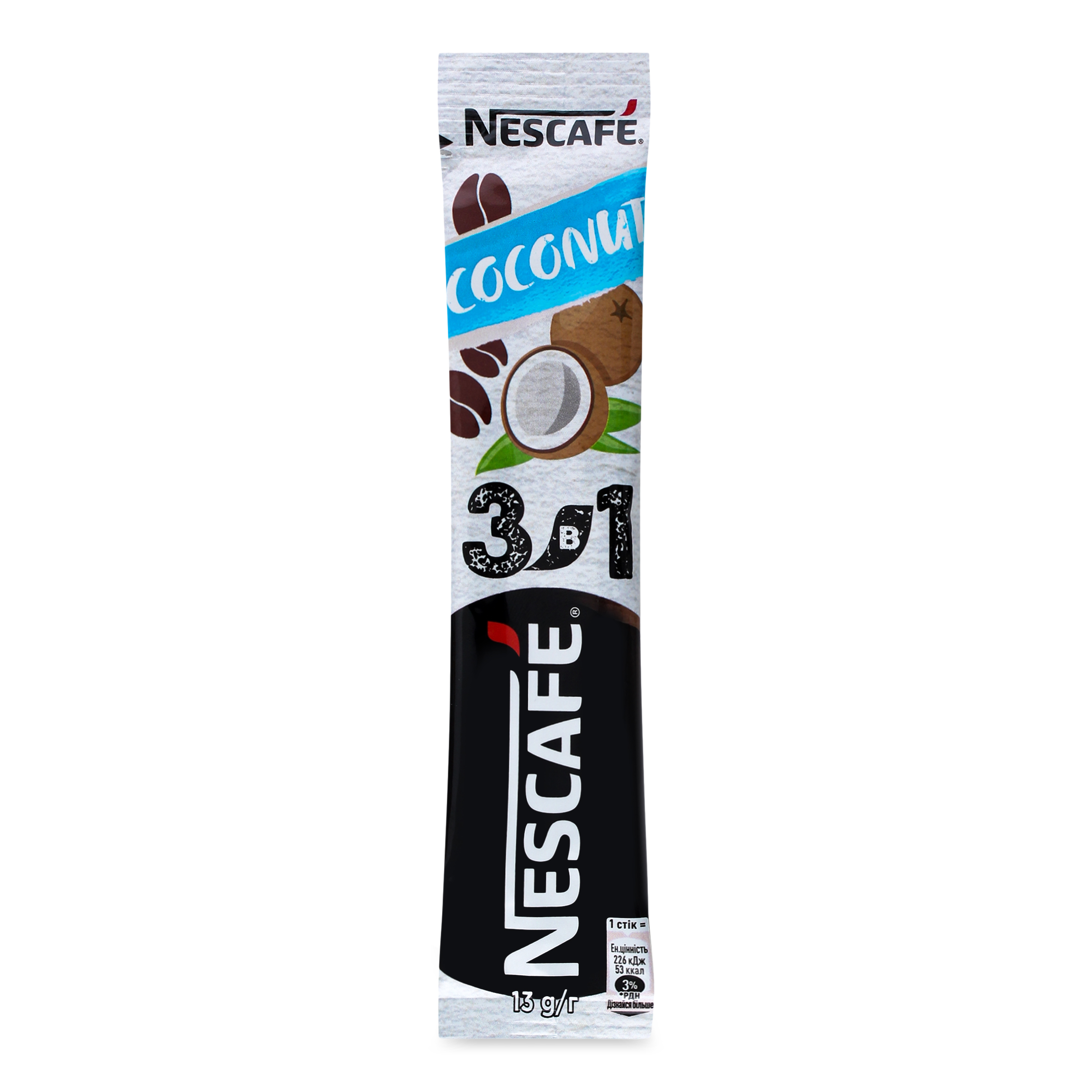 Напій кавовий NESCAFE 3в1 Coconut розчинний стік 13г