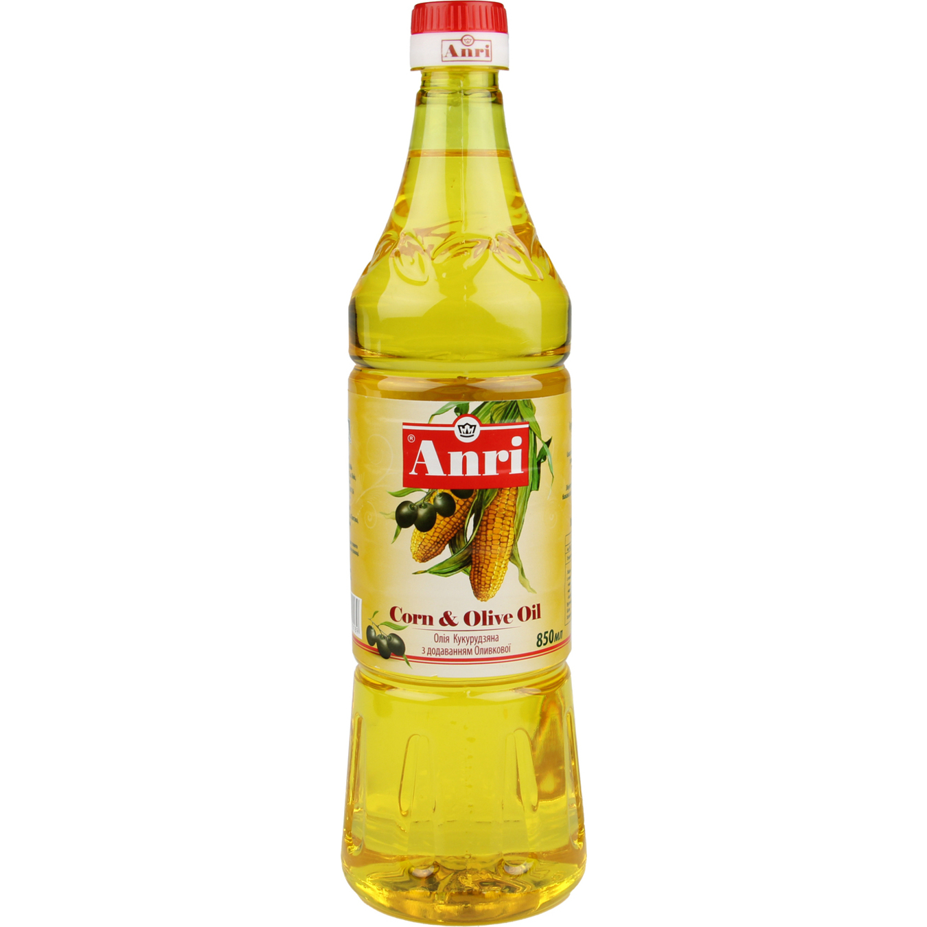 Олія кукурудзяна ANRI з додаванням оливкової рафінована дезодорована 850мл