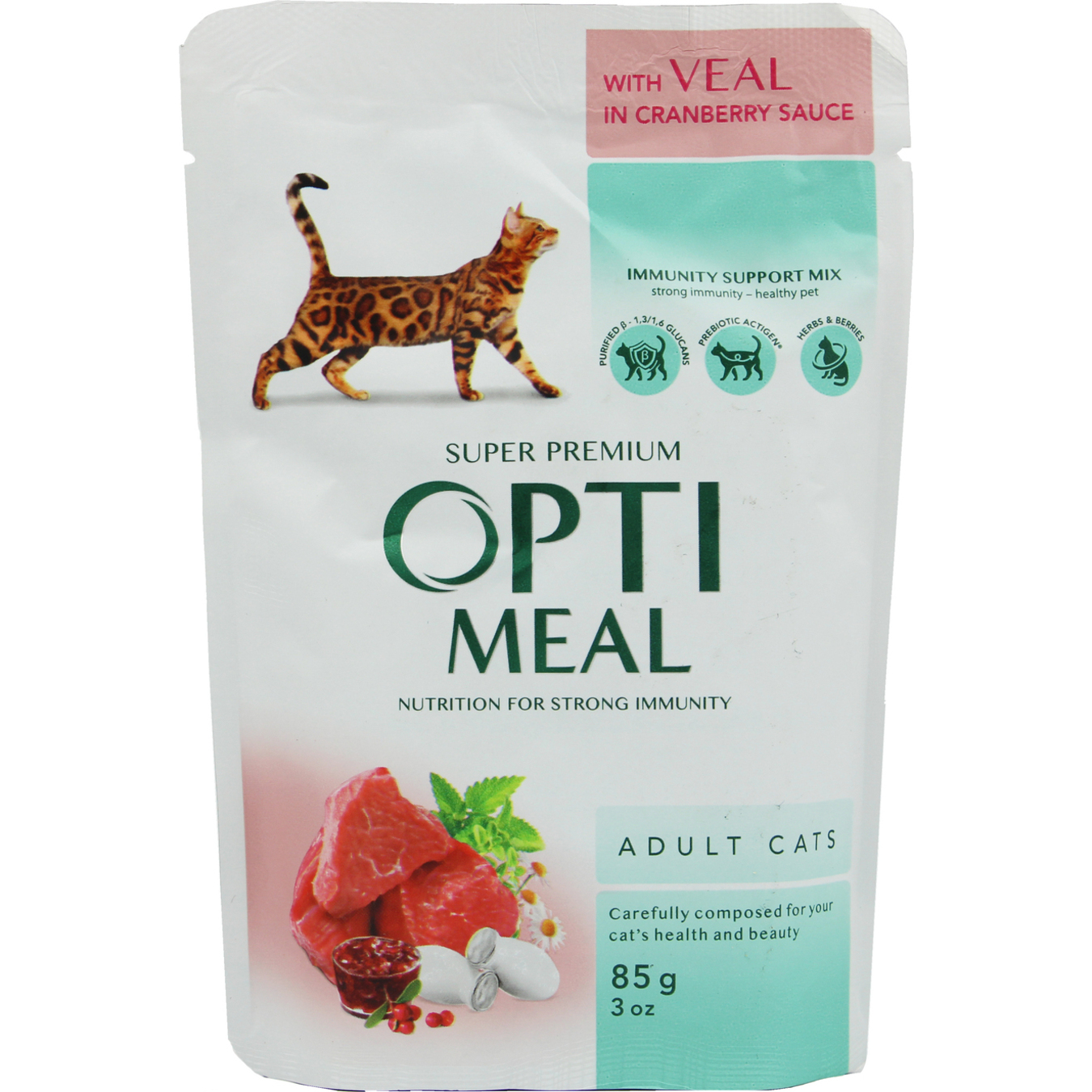 Feed Optimeal veal in cranberry sauce 85g