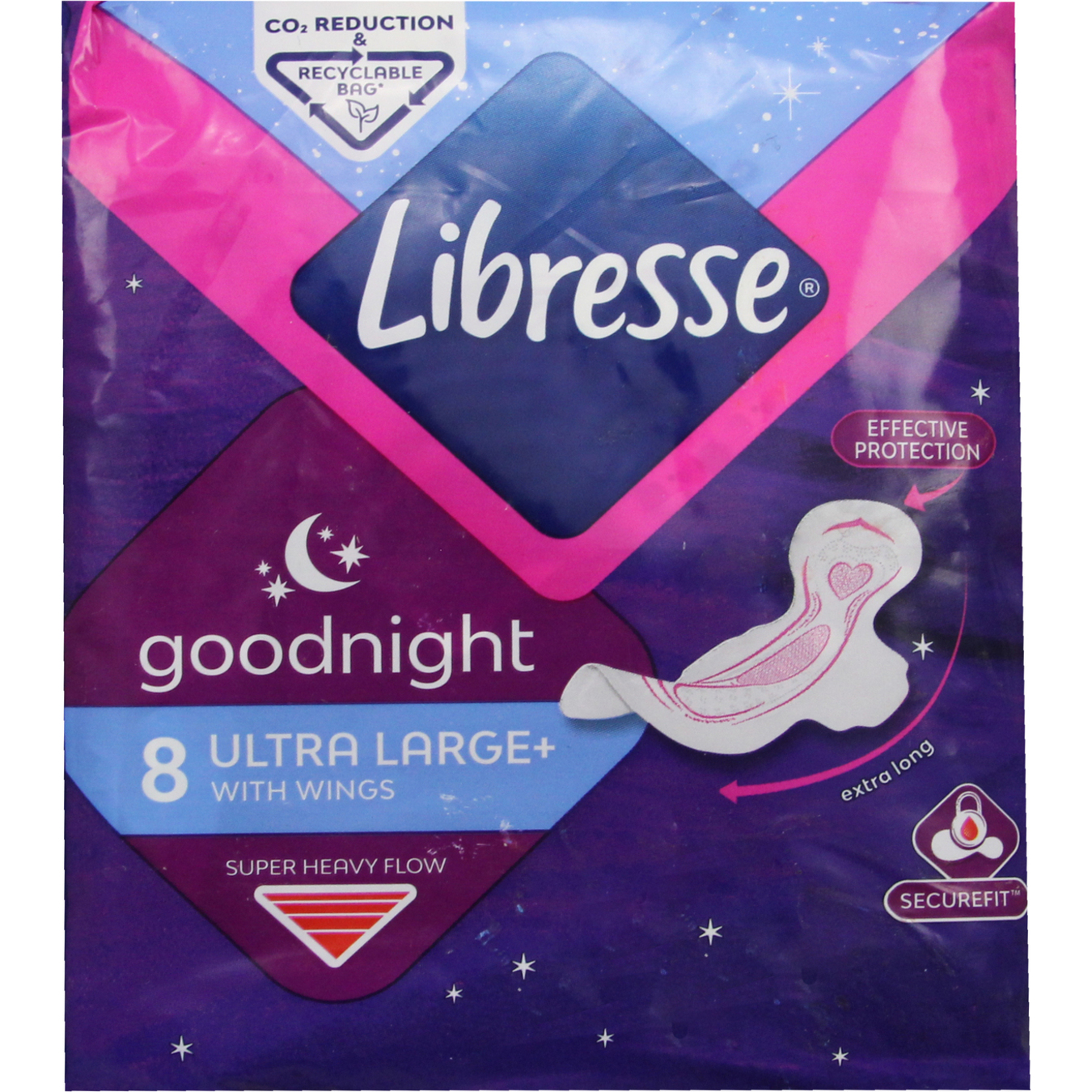 Прокладки гігієнічні LibresseUltra Night wing ew 8шт 2
