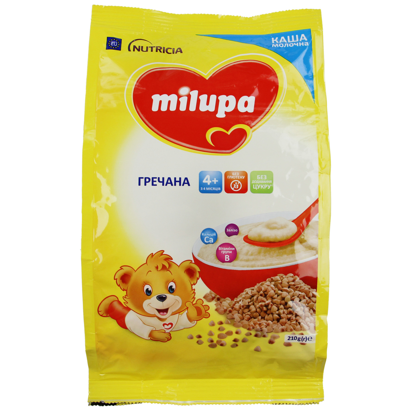 Milupa for children from 4 months milk buckwheat porridge 210g 3