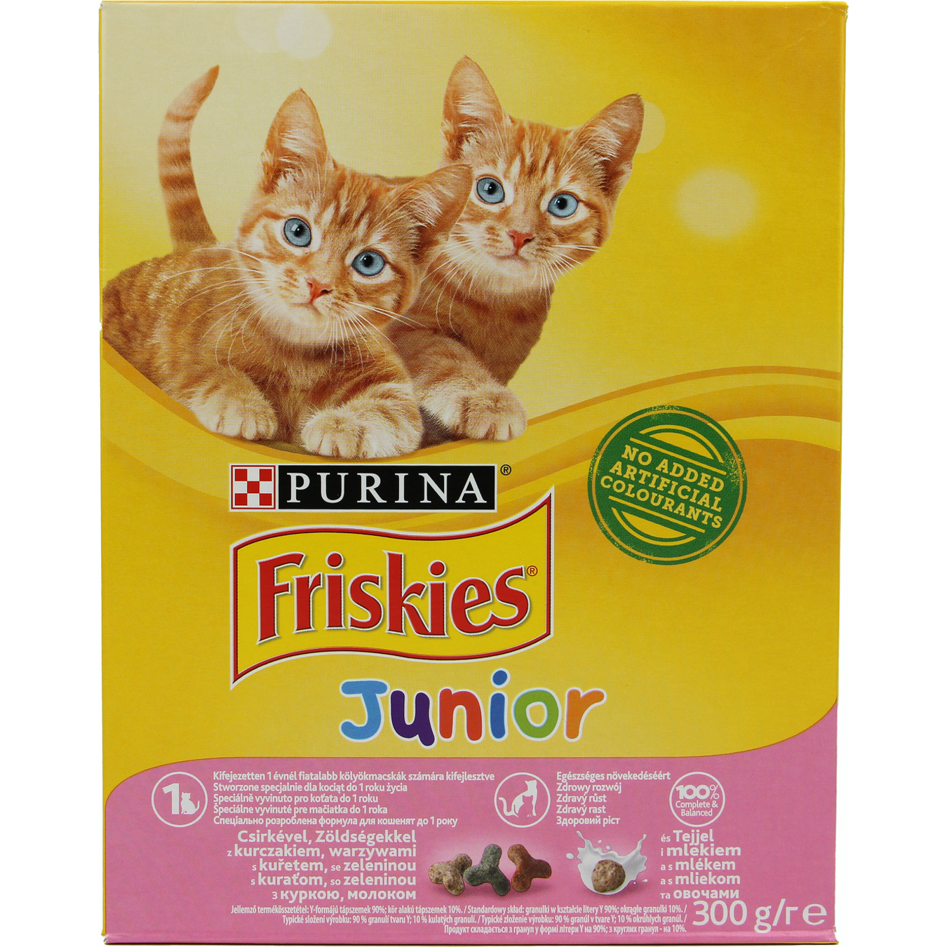 Purina Friskies Junior Dry Food for Kittens with Chicken, Milk and Vegetables 300g