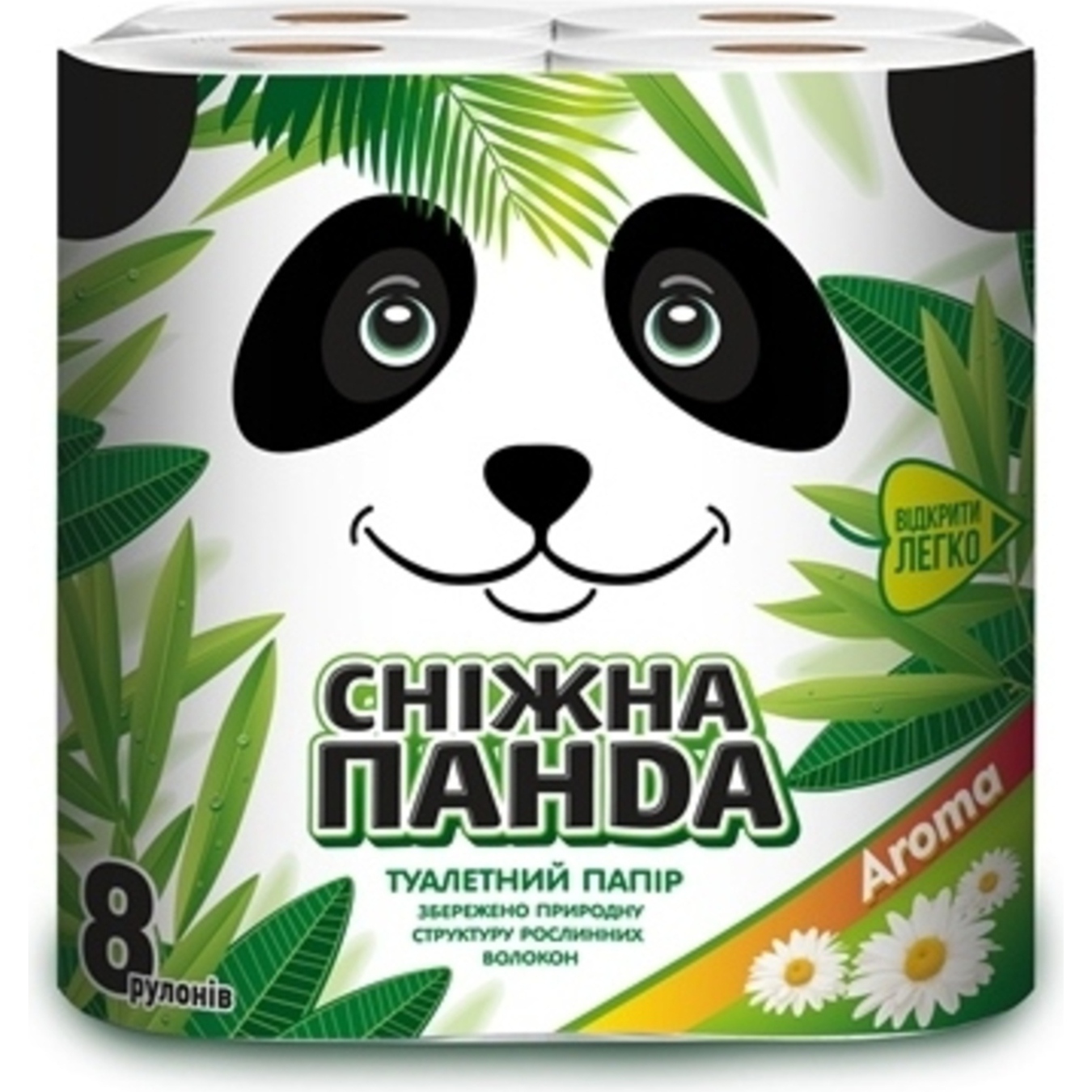 Папір туалетний Сніжна панда Арома 8шт