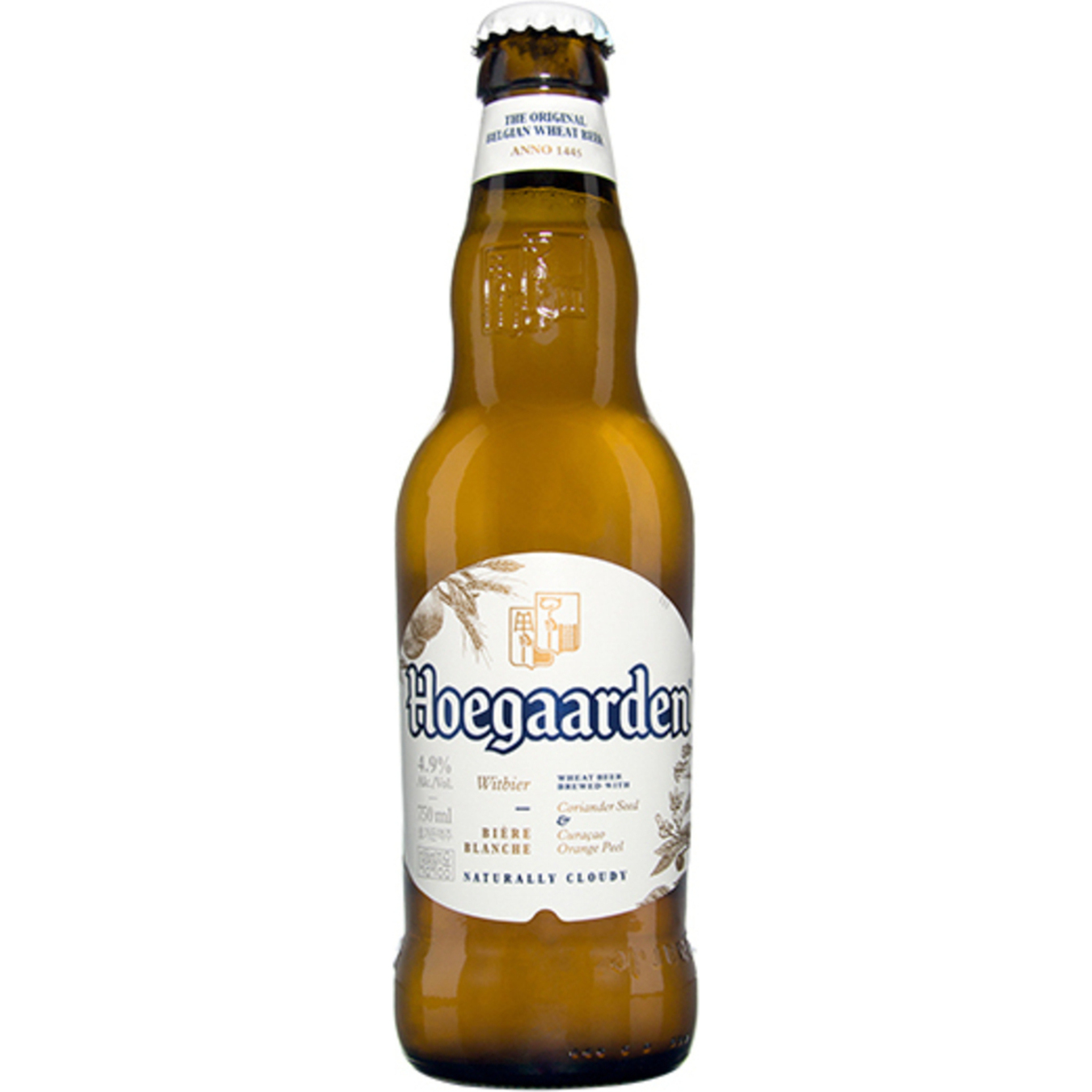 Пиво Hoegaarden Wit-Blanche світле нефільтроване 4,9% 0,75л