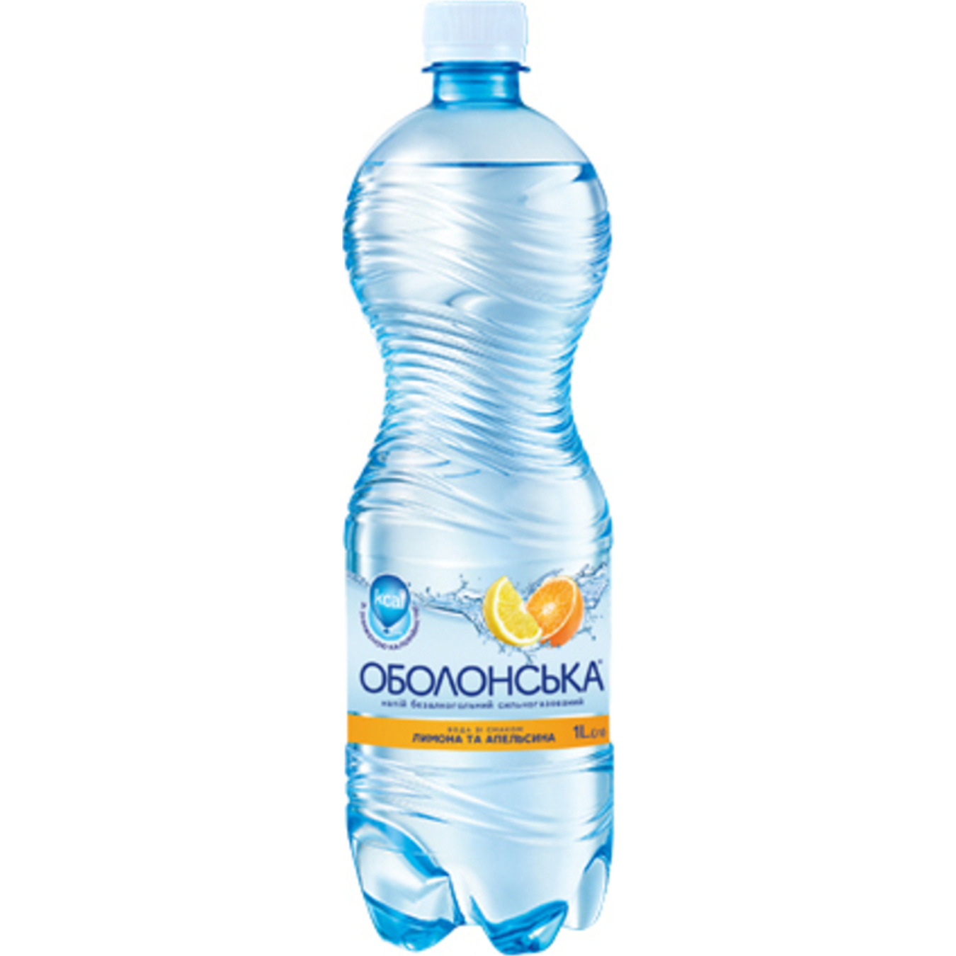 Mineral water Obolonskaya with lemon and orange flavor, highly carbonated 1l