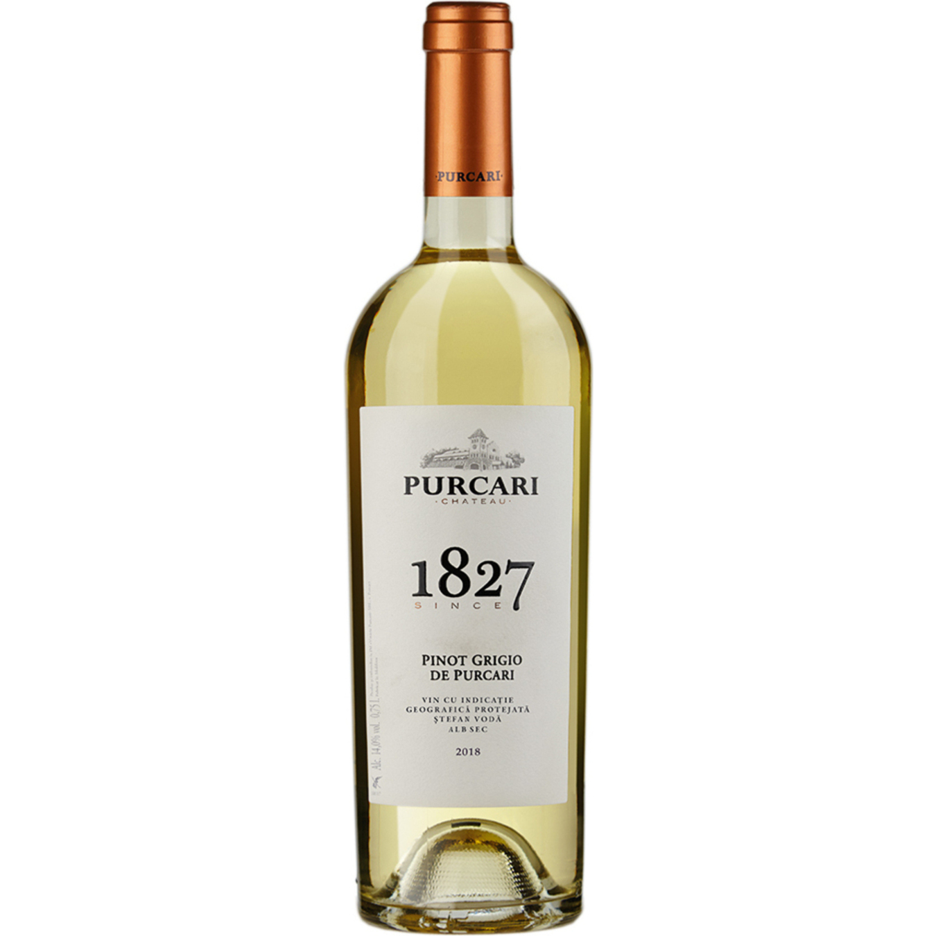 Вино Purcari Піно Гріджіо витримане біле сухе 13,5% 0,75л