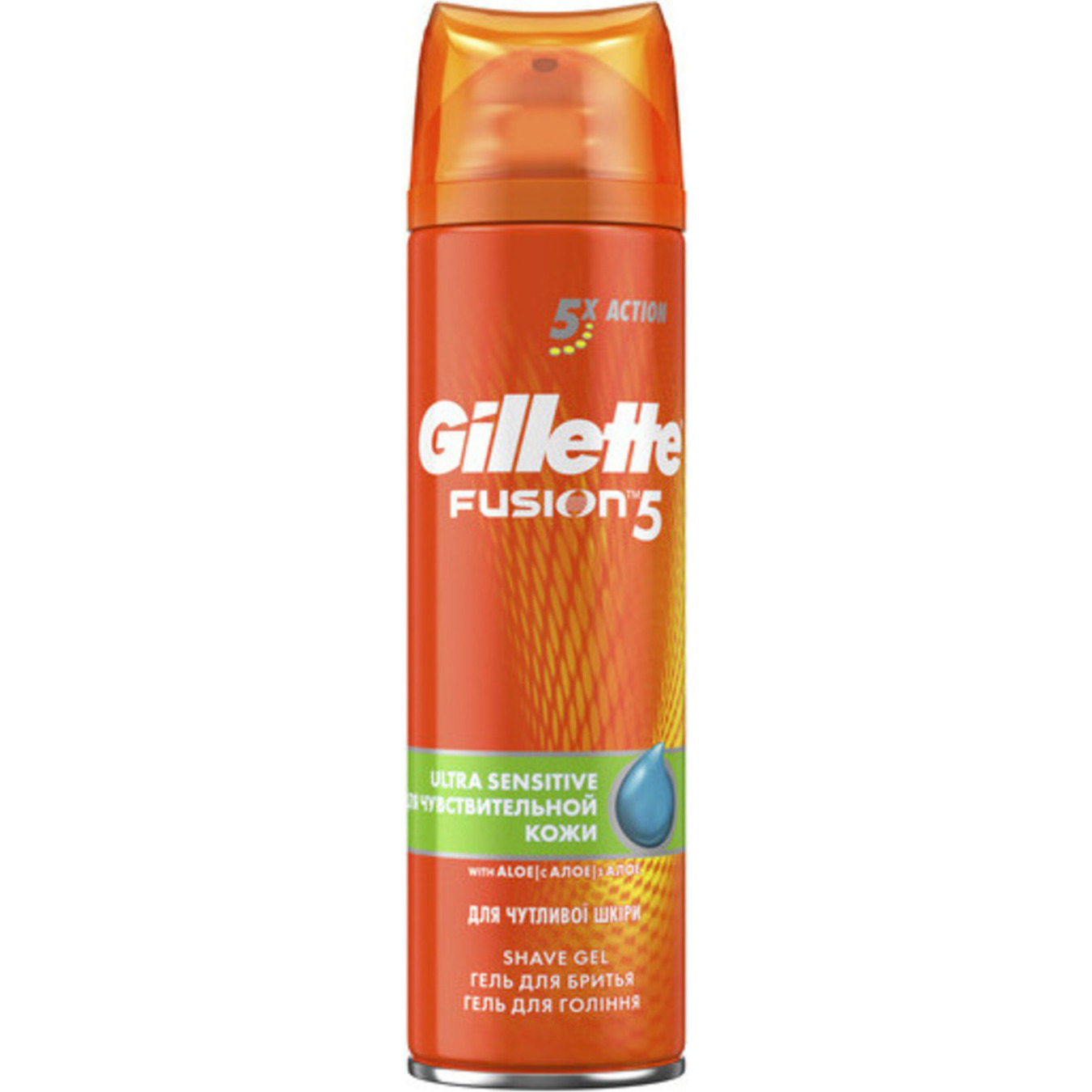 Гель Gillette Fusion 5 Ultra Sensitive для гоління 200мл