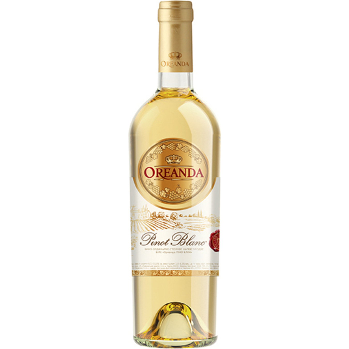Oreanda Pinot Blanc white semi-sweet wine 14% 0.75 l