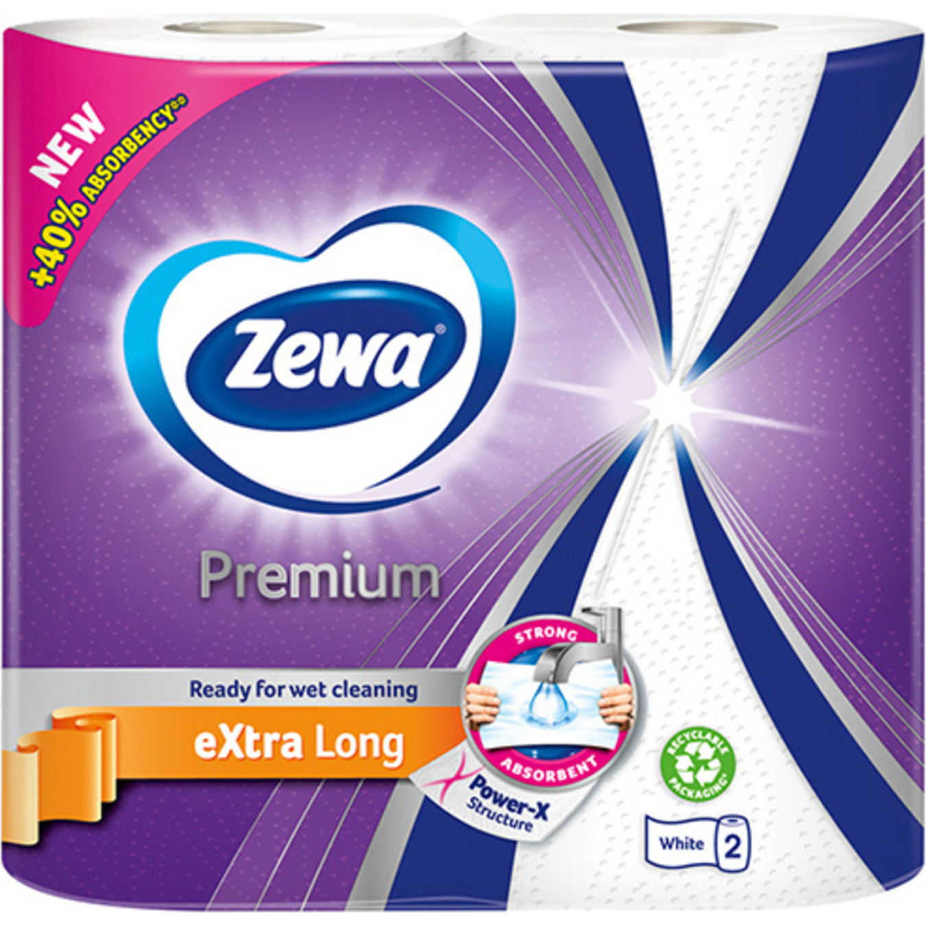 Рушники паперові Zewa Premium Extra Long 2 шт