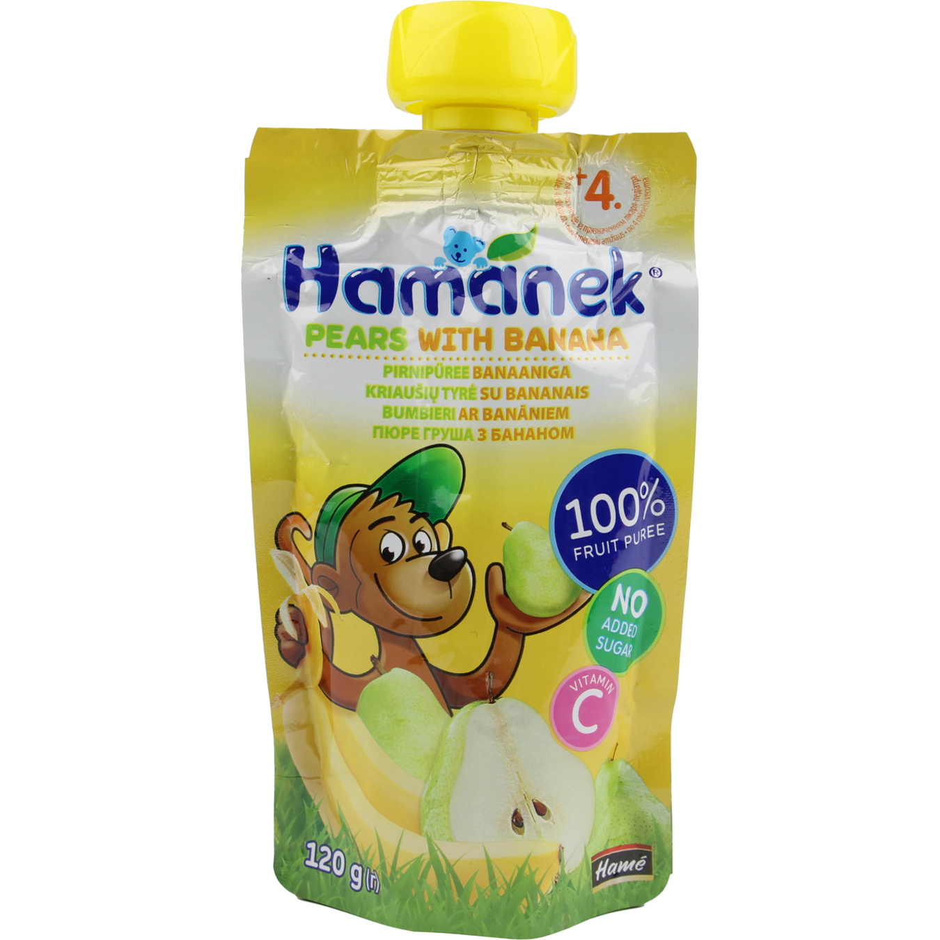 Пюре Hamanek груша з бананом 120г
