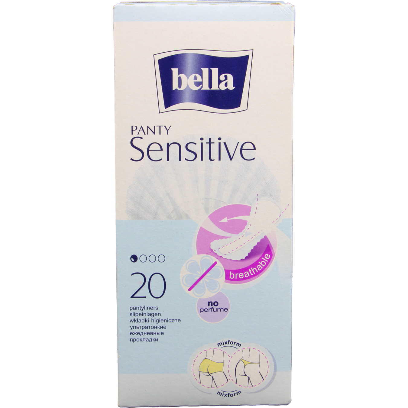 Прокладки щоденні Bella Panty Sensitive дихаючі для чутливої шкіри 20шт