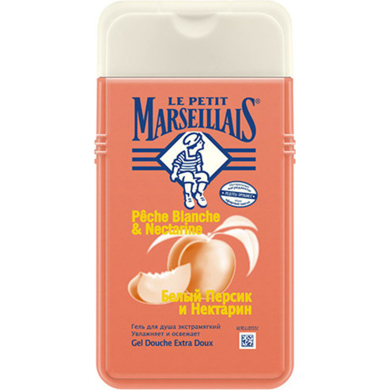 Гель для душу Le Petit Marseillais Білий персик та нектарин 250мл