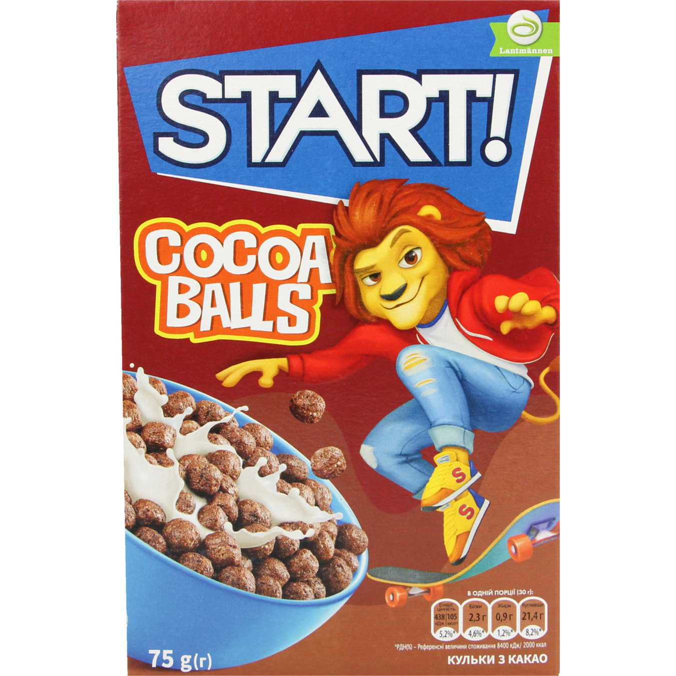 Start! Cocoa Balls Ready Cereal Breakfast 75g