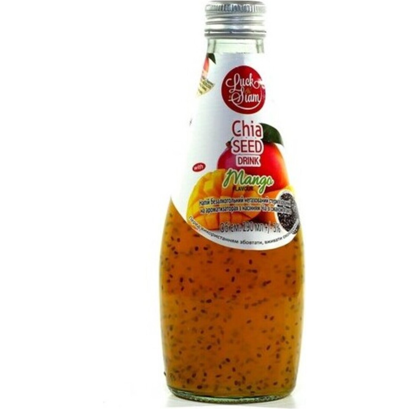 Luck Siam Mango Non-Carbonated Drink with Chia Seeds 290ml
