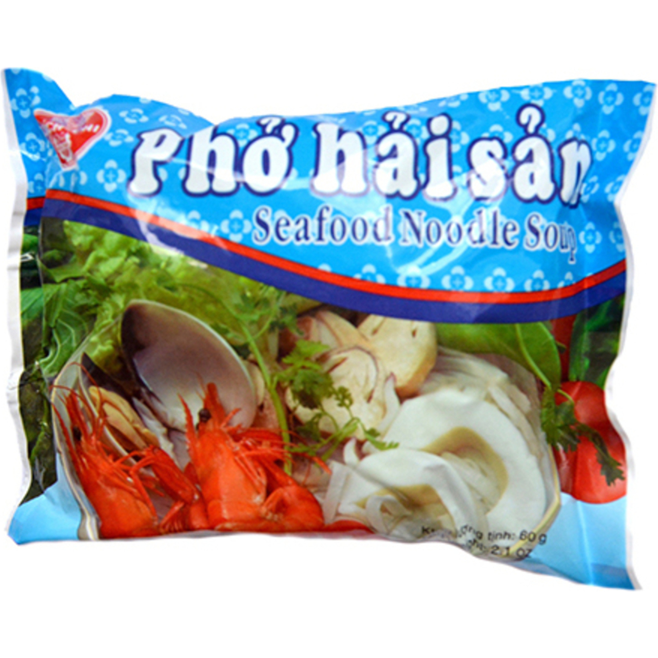 Локшина Bich Chi рисова зі смаком морепродуктів 60г