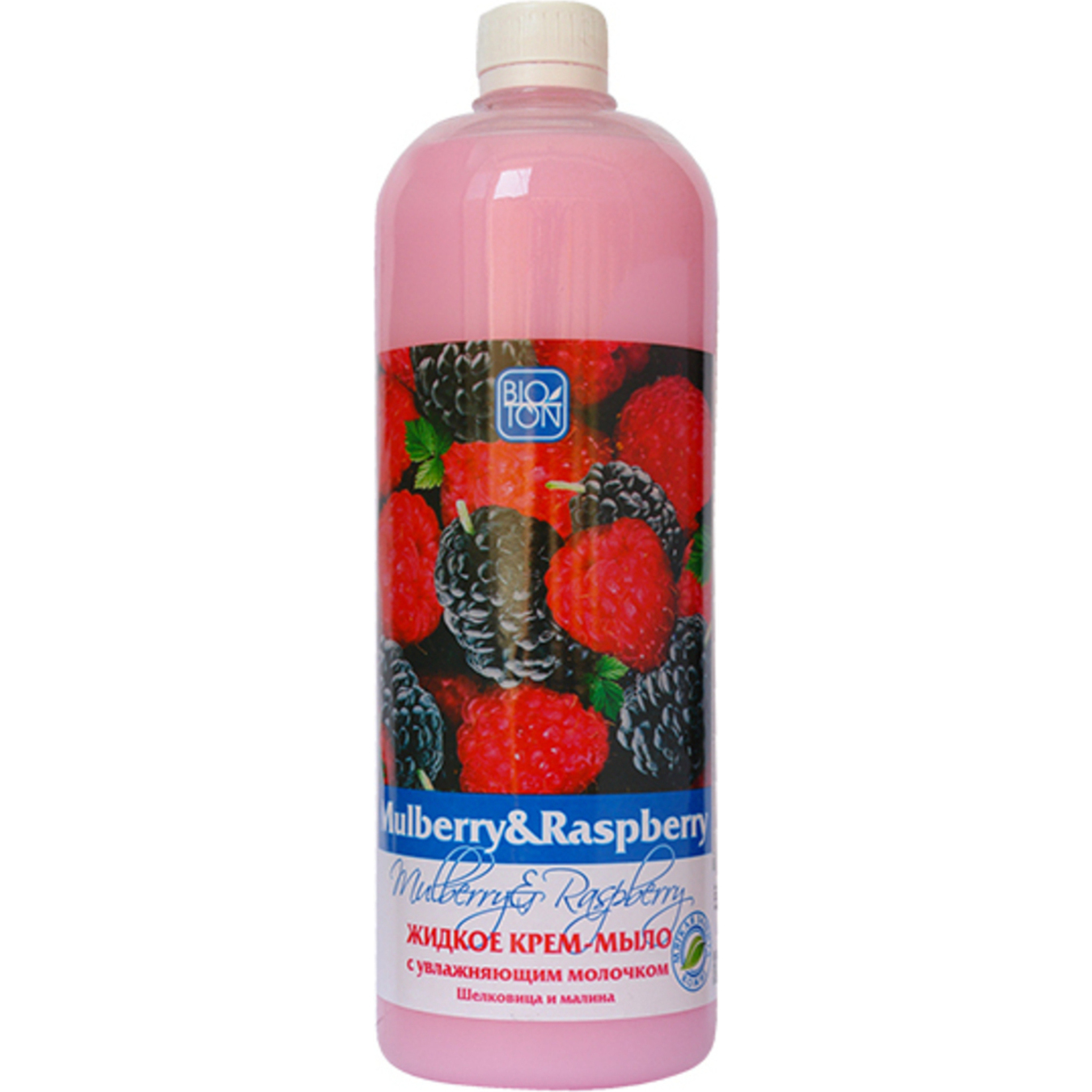 Cream-soap Bioton Mulberry and Raspberry with moisturizing milk 1l