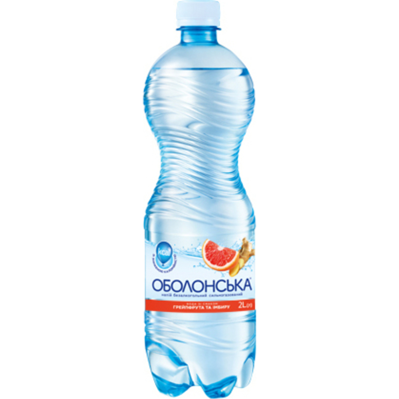 Obolonska Carbonated water with grapefruit and ginger flavor 2l
