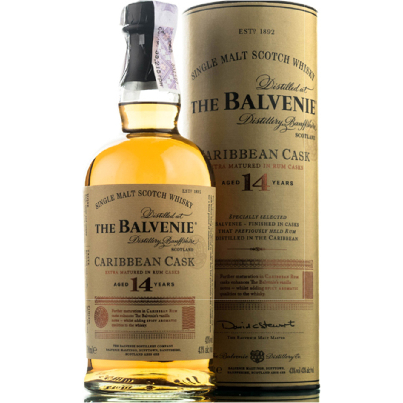 Balvenie Caribbean Cask Whiskey 14 years 0,42 0.7l