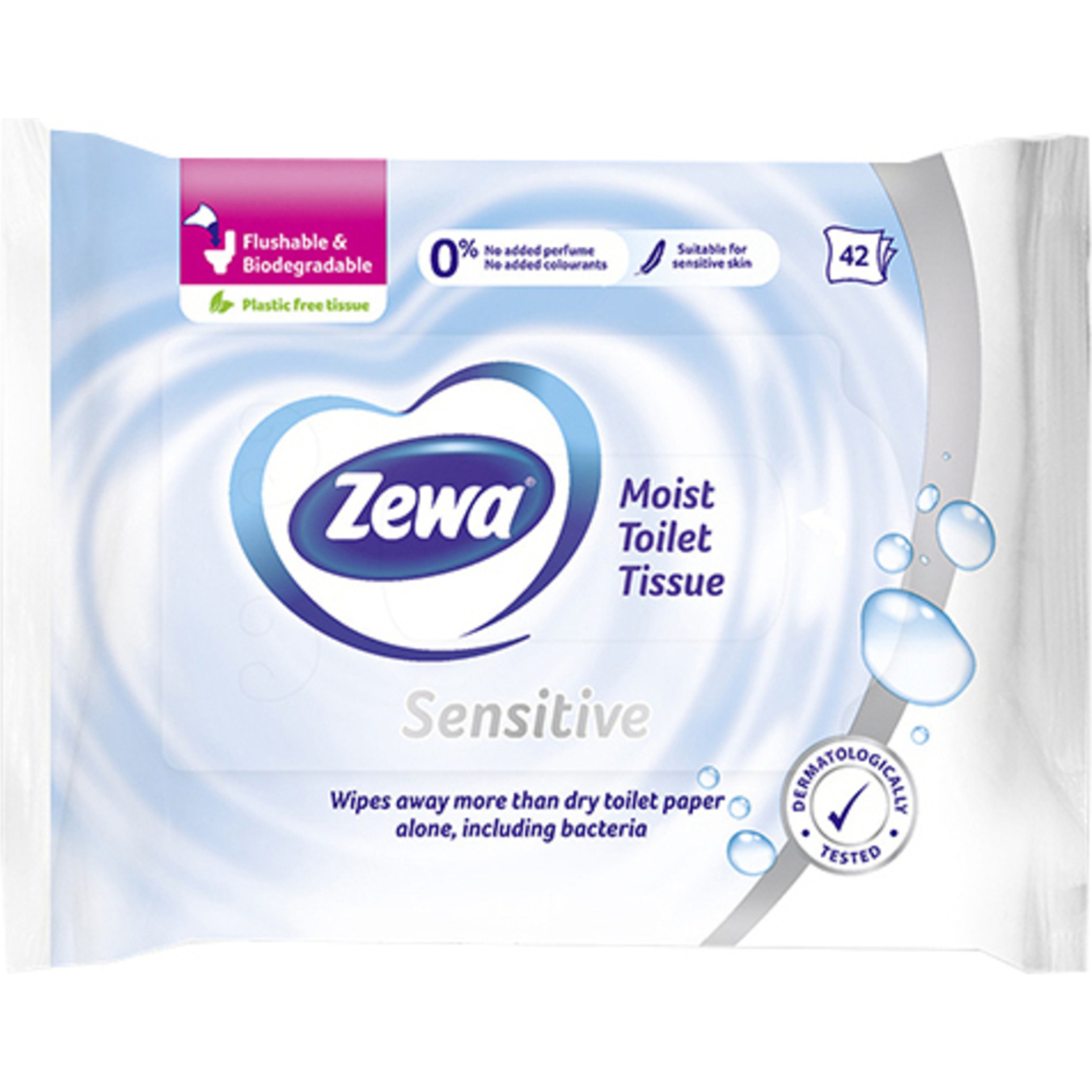 Туалетний папір Zewa Pure вологий 42шт