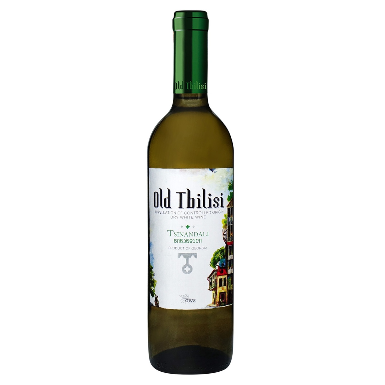 Вино GWS Старый Тбилиси Цинандали белое сухое 14,5% 0,75л