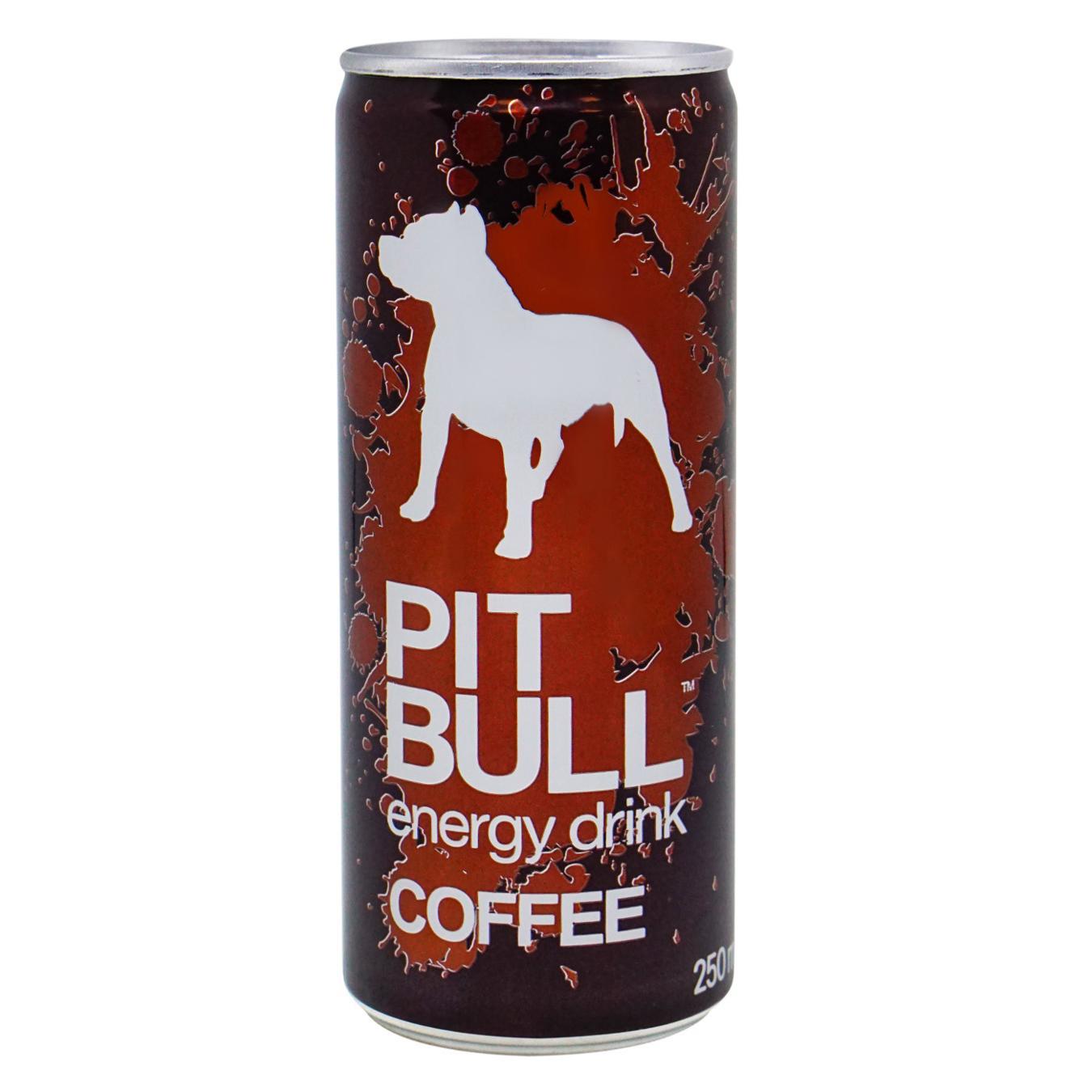 Energy drink Pit Bull Powe coffee 0.25 l b/w