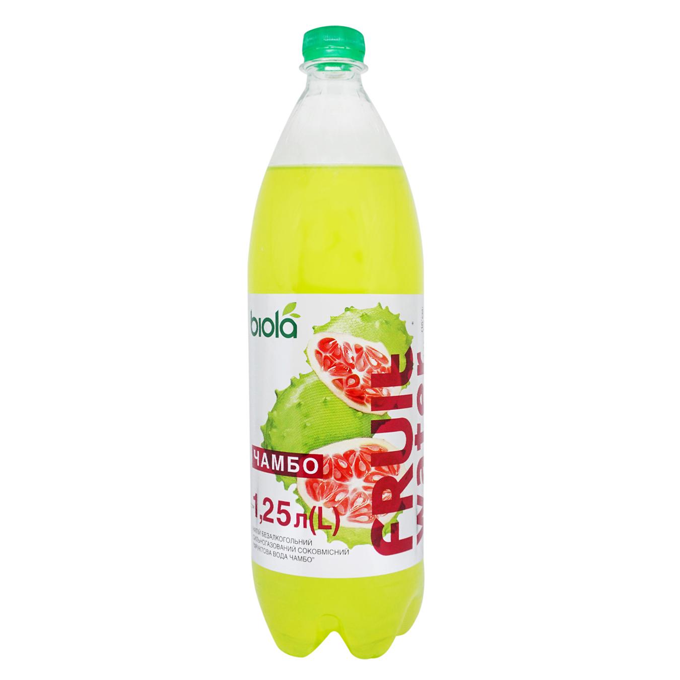 Carbonated drink Biola Fruit water Chambo 1.25 l