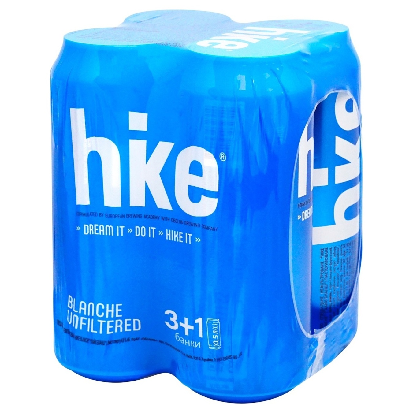 Пиво светлое Hike Blanche 4,9% 4*0,5л
