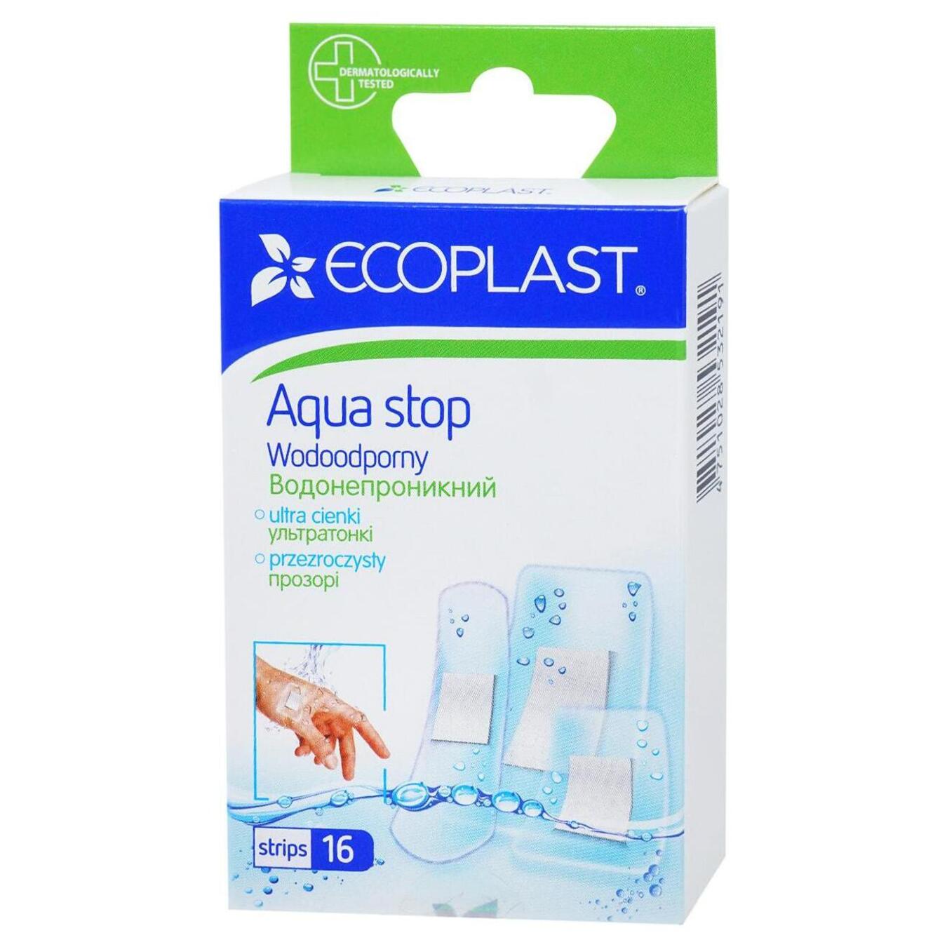 A set of Ecoplast medical waterproof aqua feet plasters 16 pcs