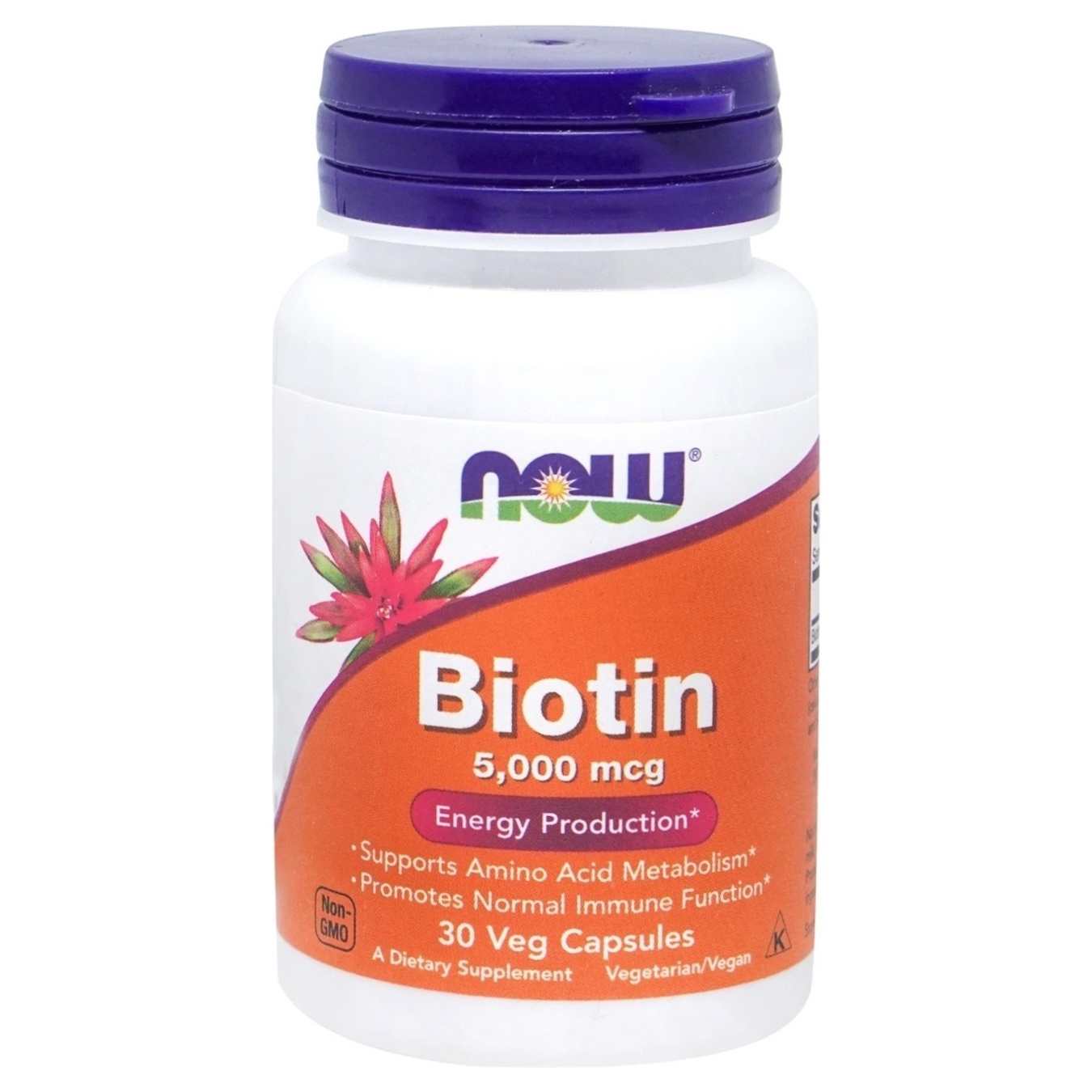 NOW vitamins biotin in capsules 5000mcg #30