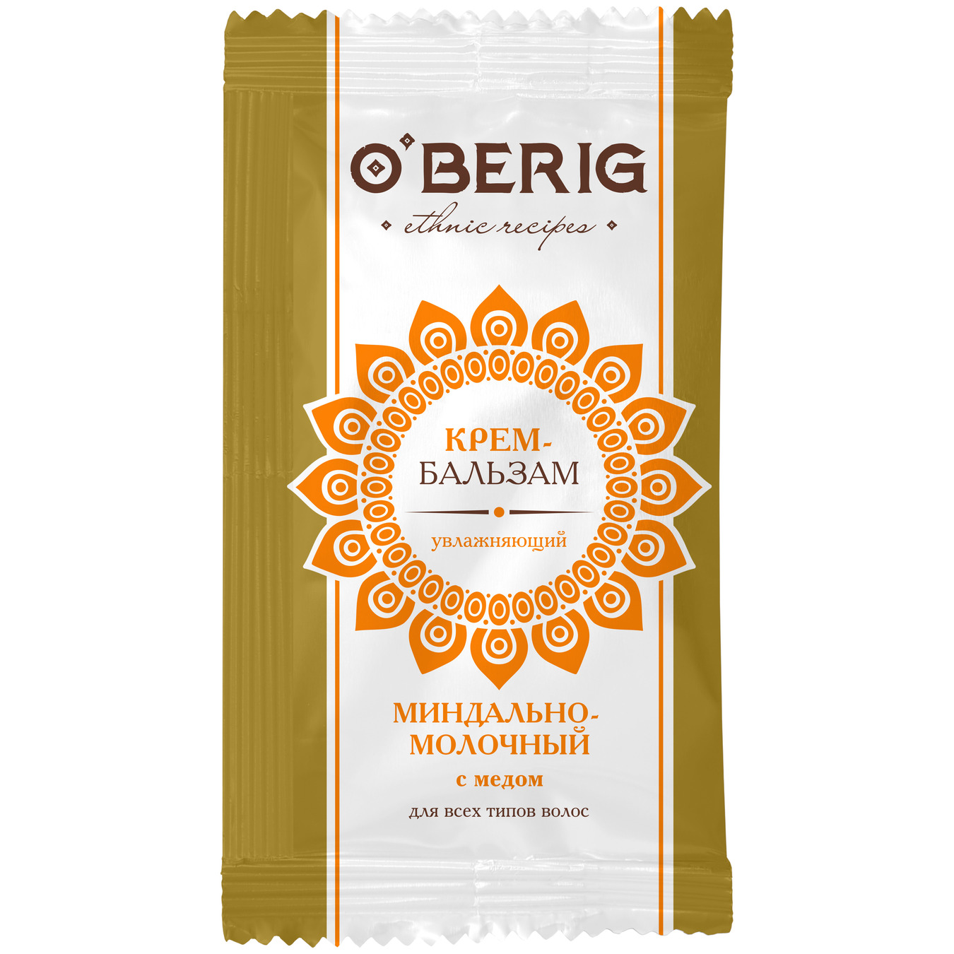 Balm-cream O'Berig for hair of all types almond-milk with honey 15 ml
