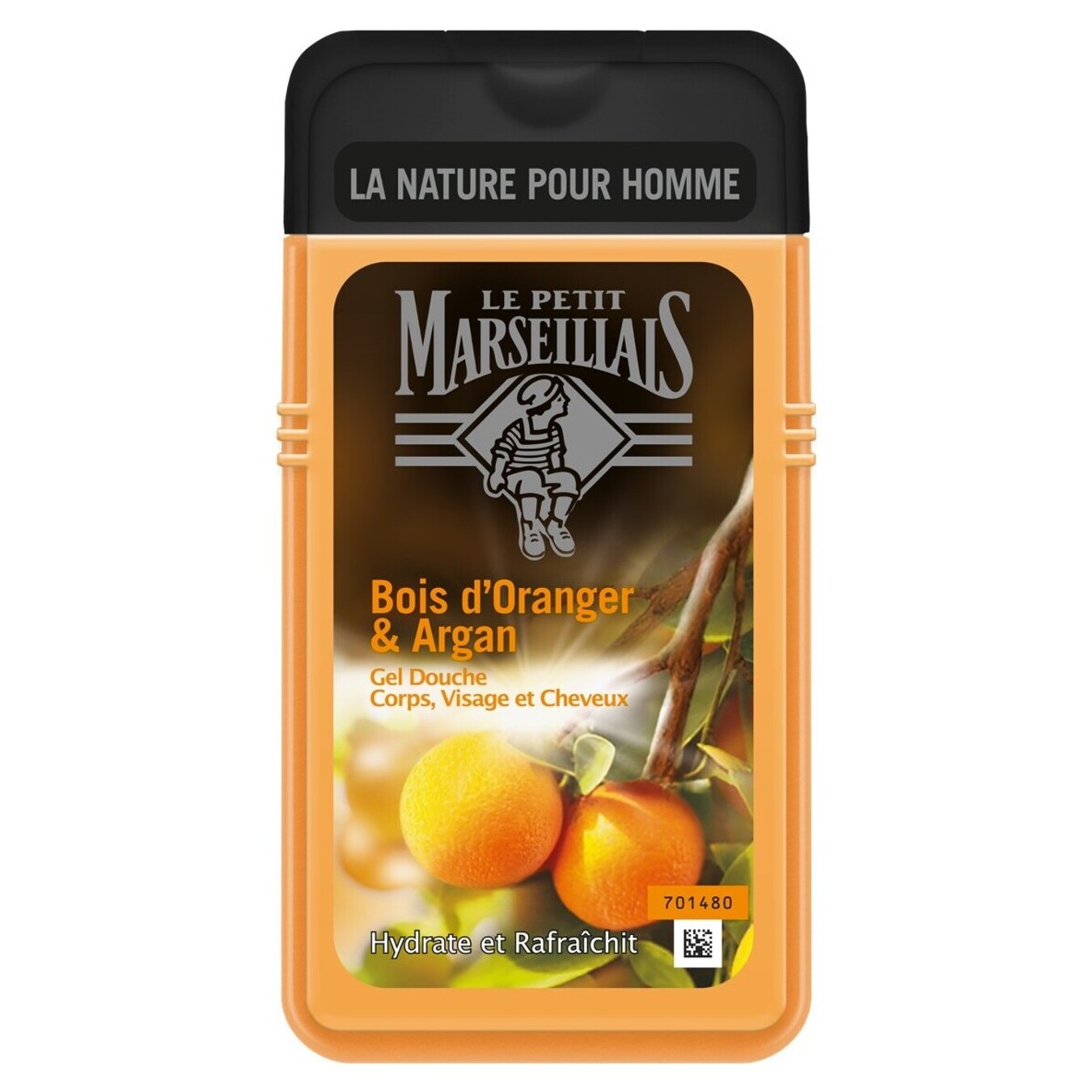 Shower gel and shampoo LePetit Marseillais 3 in 1 orange tree and argan for men 250ml 2