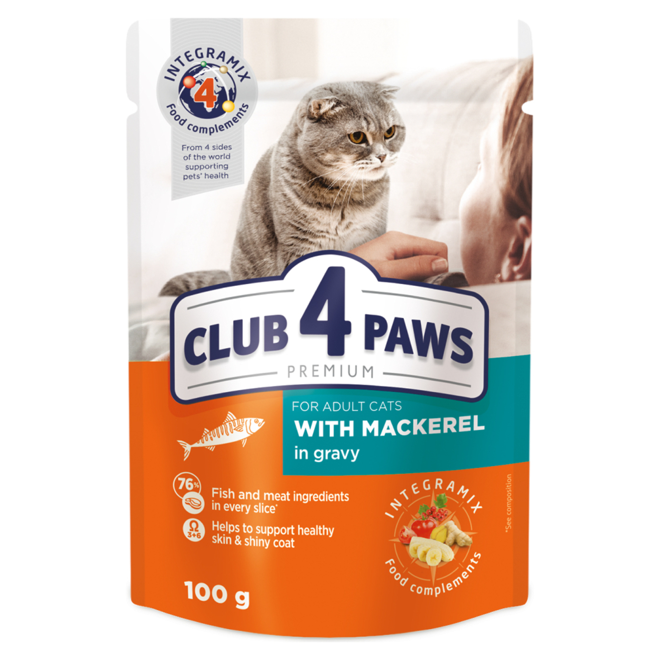 Feed Club 4 Рaws Premium mackerel sauce for cats 100g