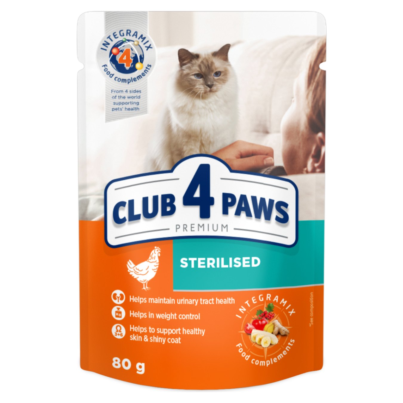Feed Club 4 paws Premium Sterilized for cats 80g