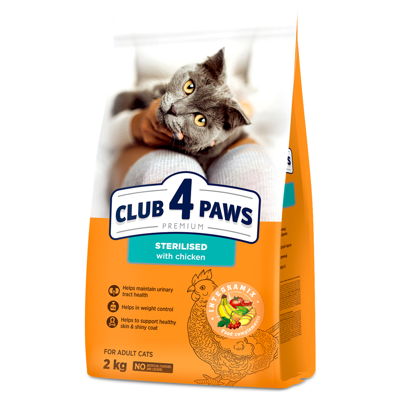Club 4 lapy Premium for adult sterilized cats dry food 2000g