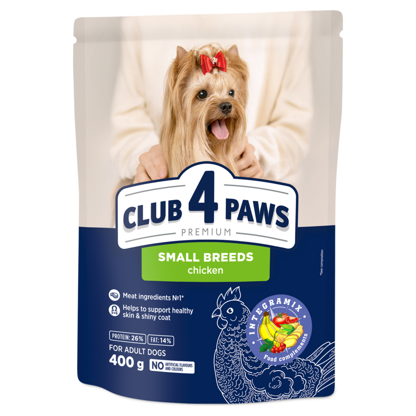 Club 4 Paws Premium dry food for small breed dogs 400g